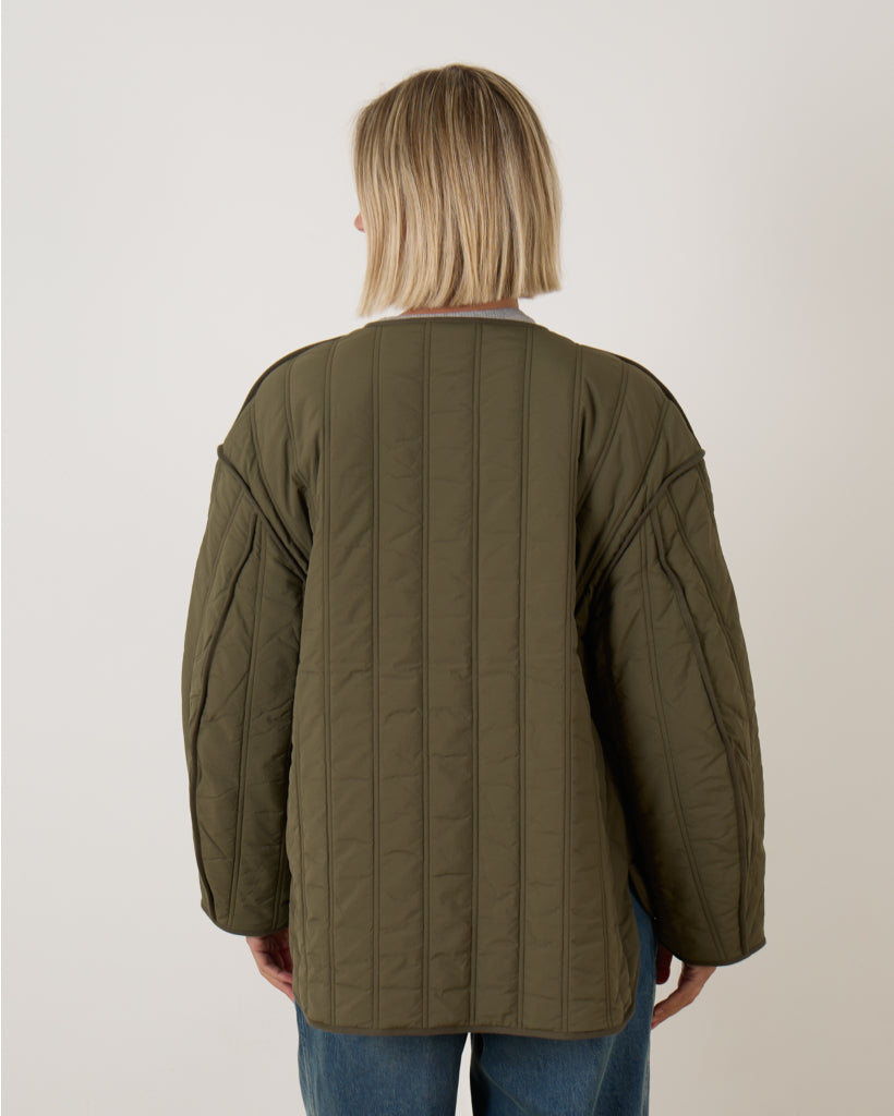Closed Jas Quilted Forest Green
