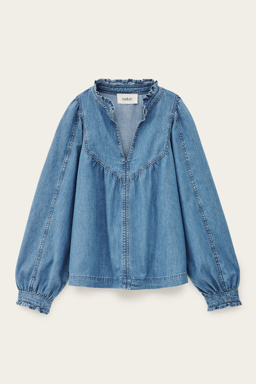 Bash Bloes Top Lay Light Used Blue