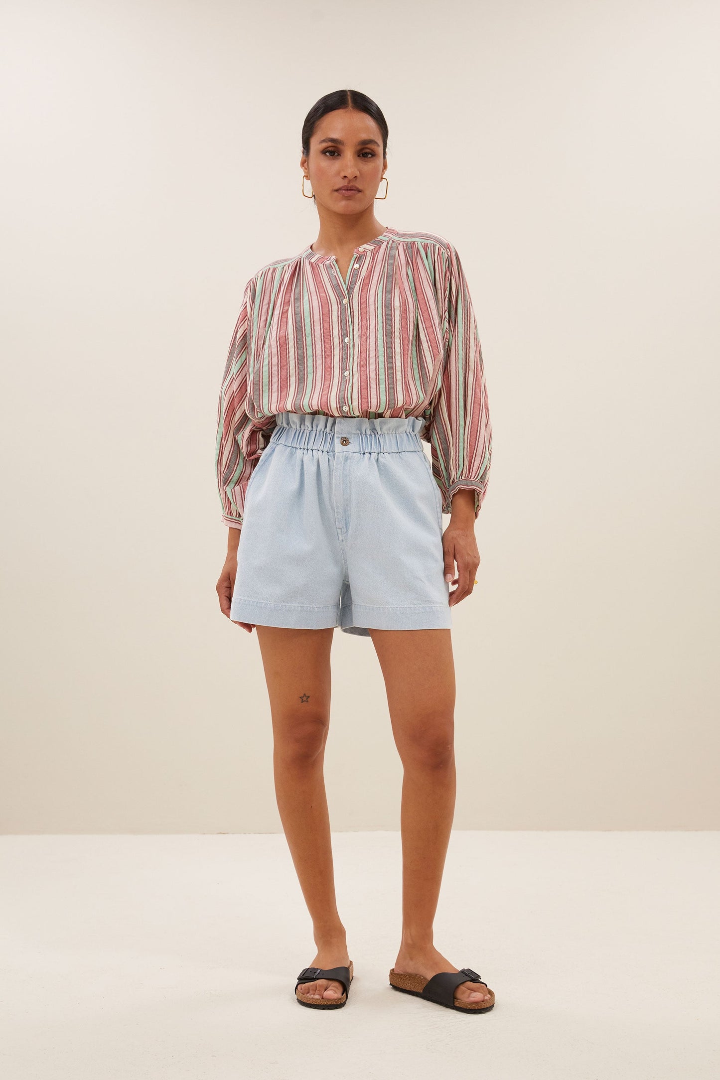 By-Bar Short Leon Bleached Denim
