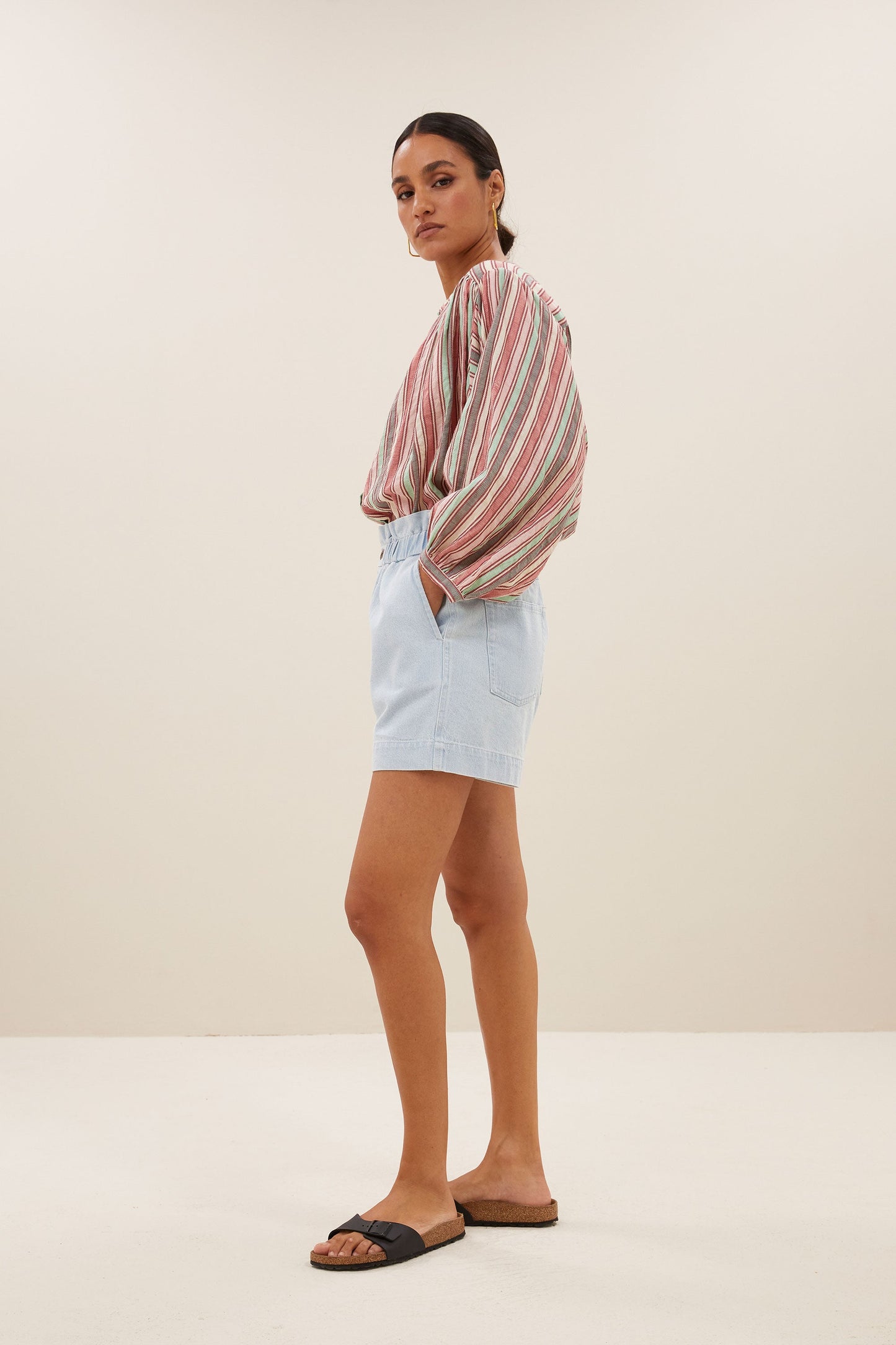 By-Bar Short Leon Bleached Denim
