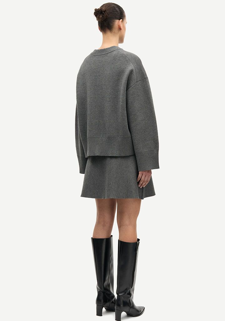 Samsoe Samsoe Pull Salula V-Nek Dark Grey