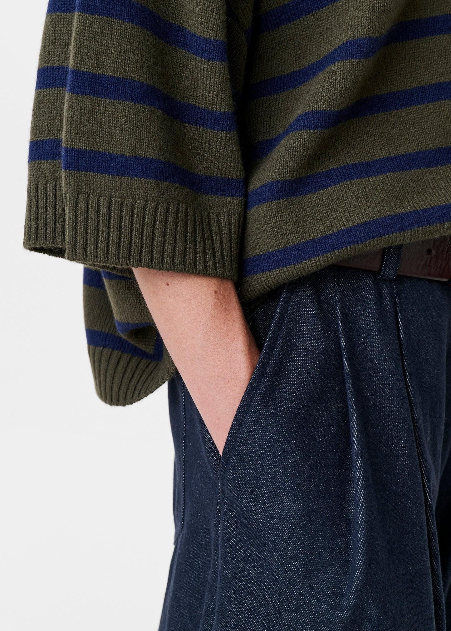 Zenggi Pull Polo Dawson Green/Blue Stripe