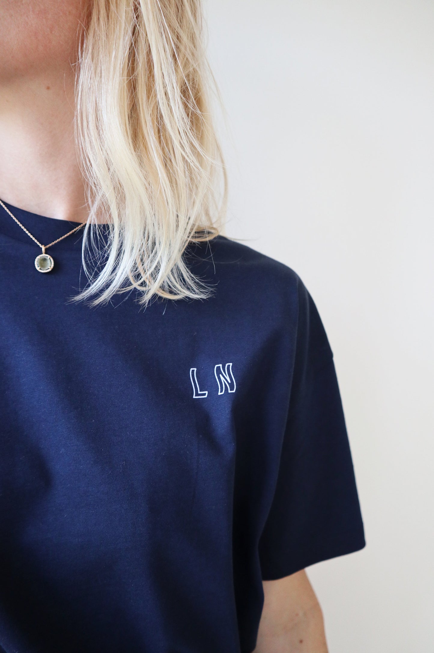 LNKnits T-Shirt 'It comes in Waves' Night Blue/Lila