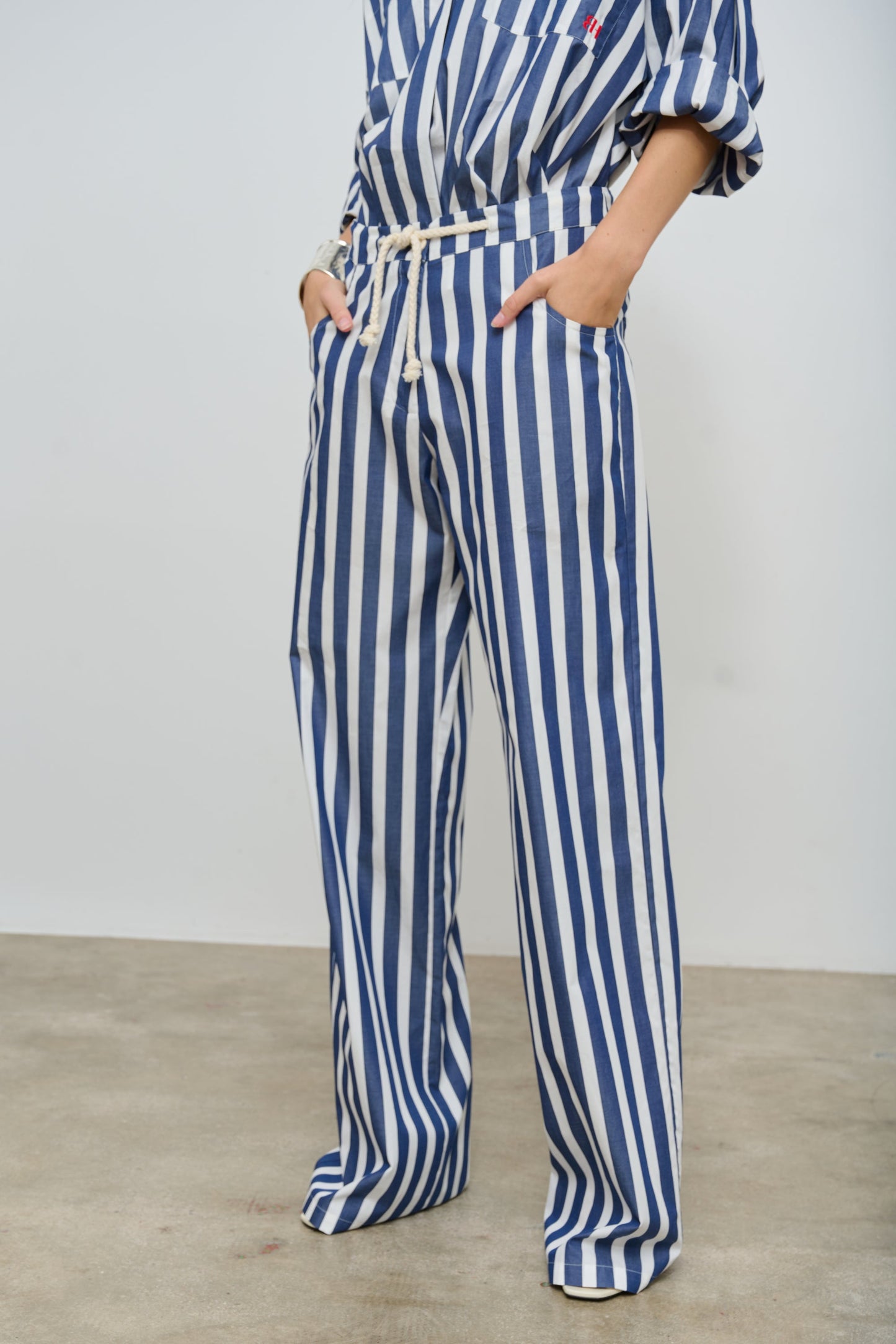 Bad Habits Broek Louisa Stripes Blue