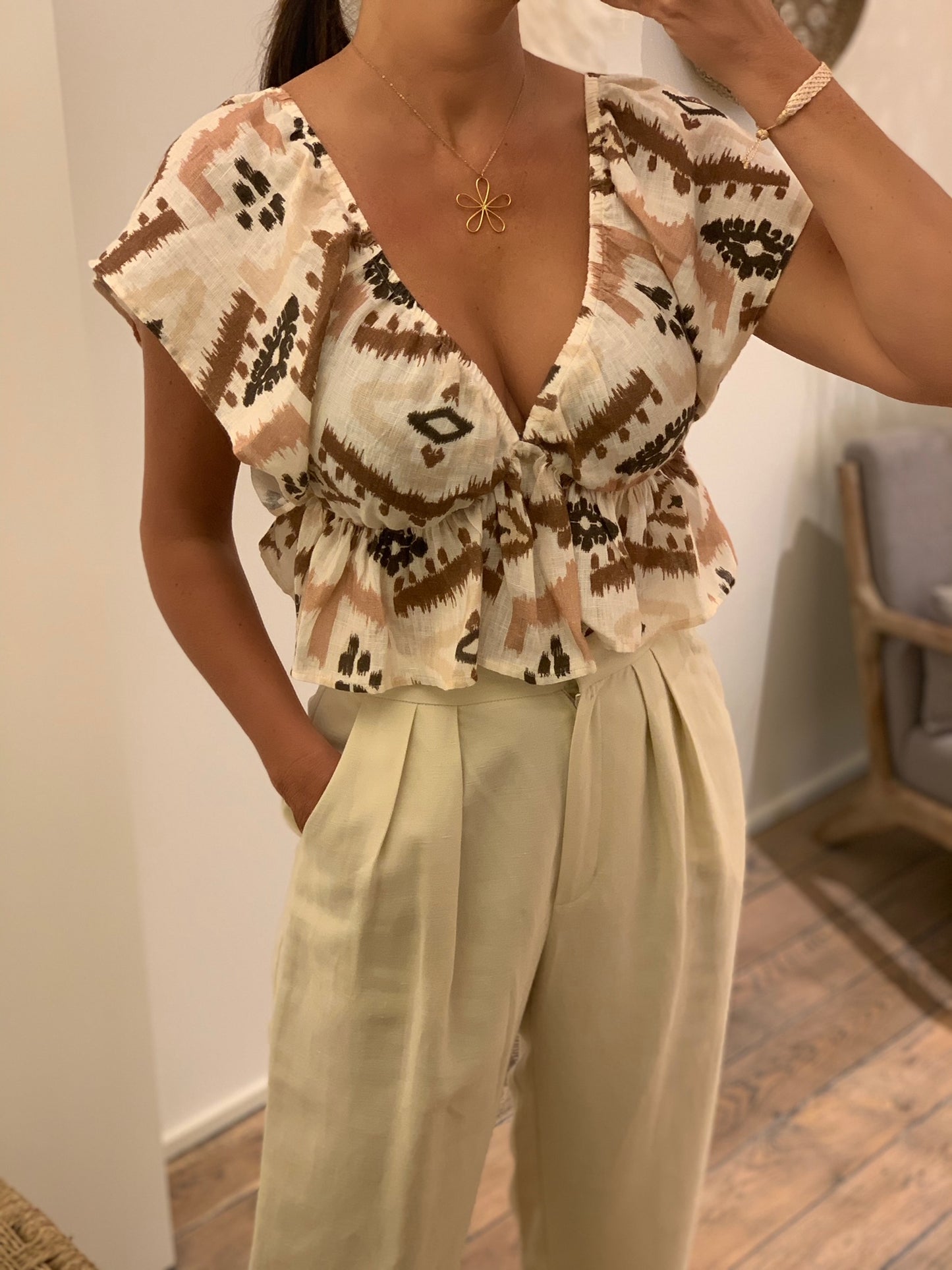 OUTLET The New Society Top West Women West Print