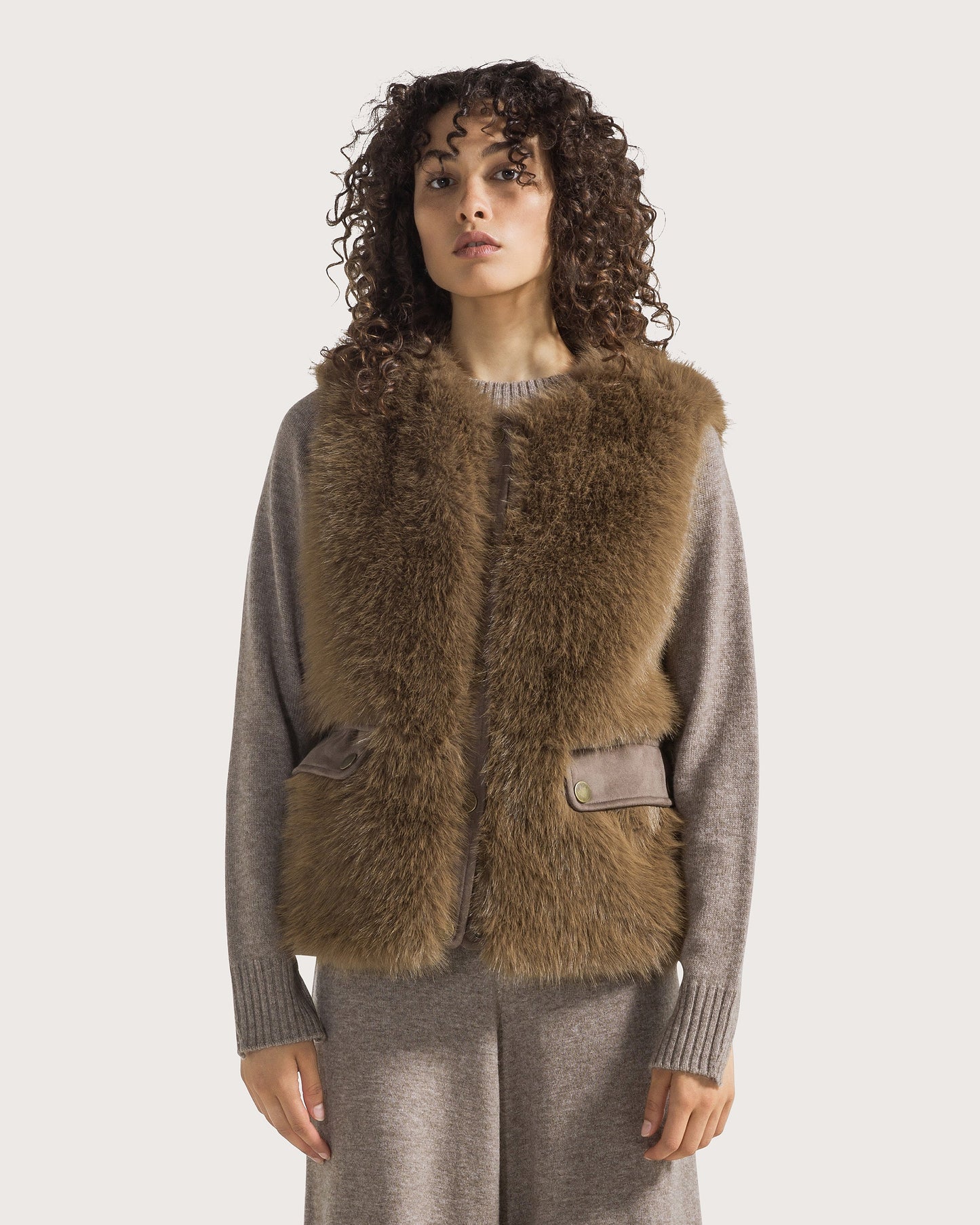 19.70 Bodywarmer Faux-Fur Marron