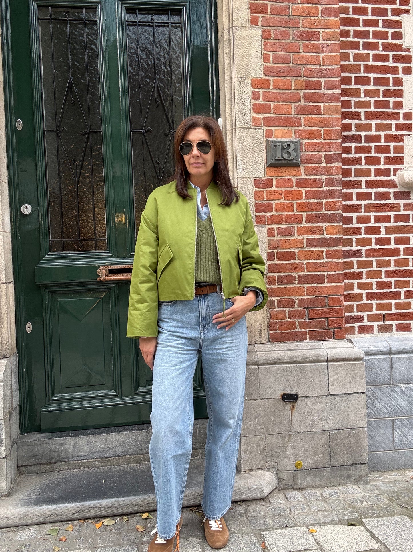 Closed Bomber Pistachio Green