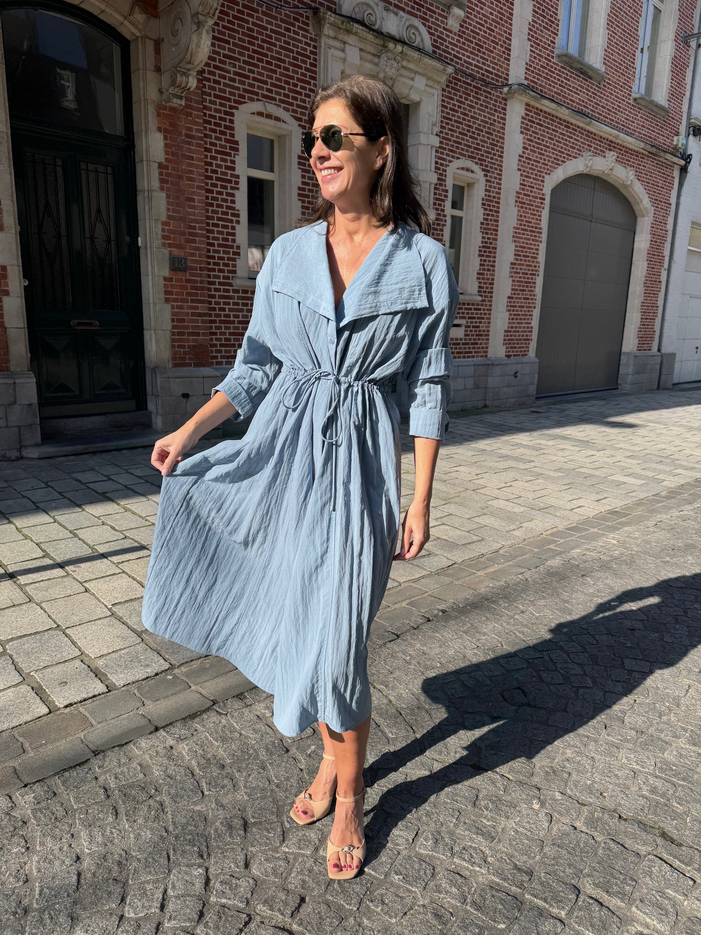 Eleh Jurk Celeste Blue Gris