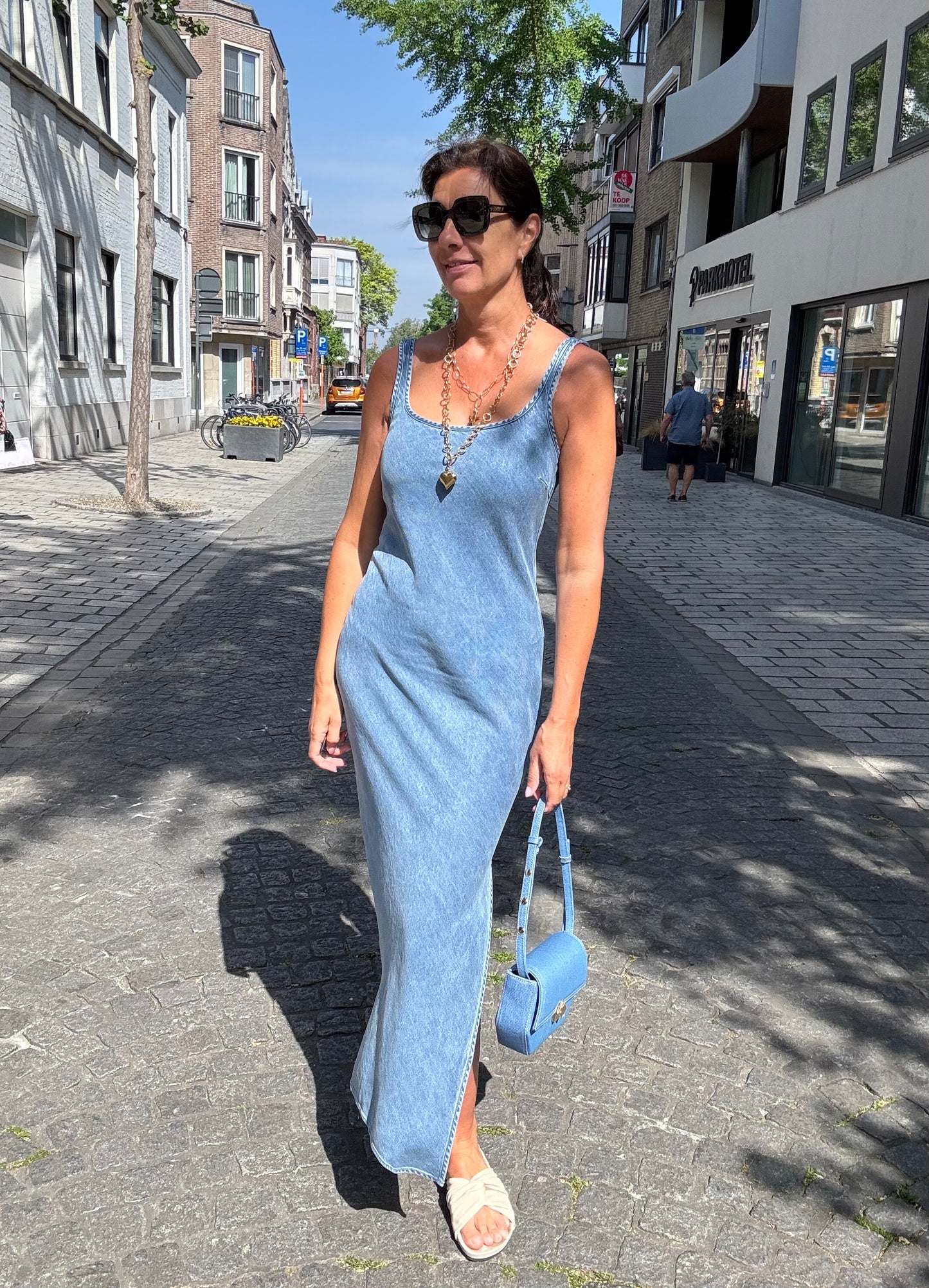 Samsoe Samsoe Jurk Sasunna Denim Blue