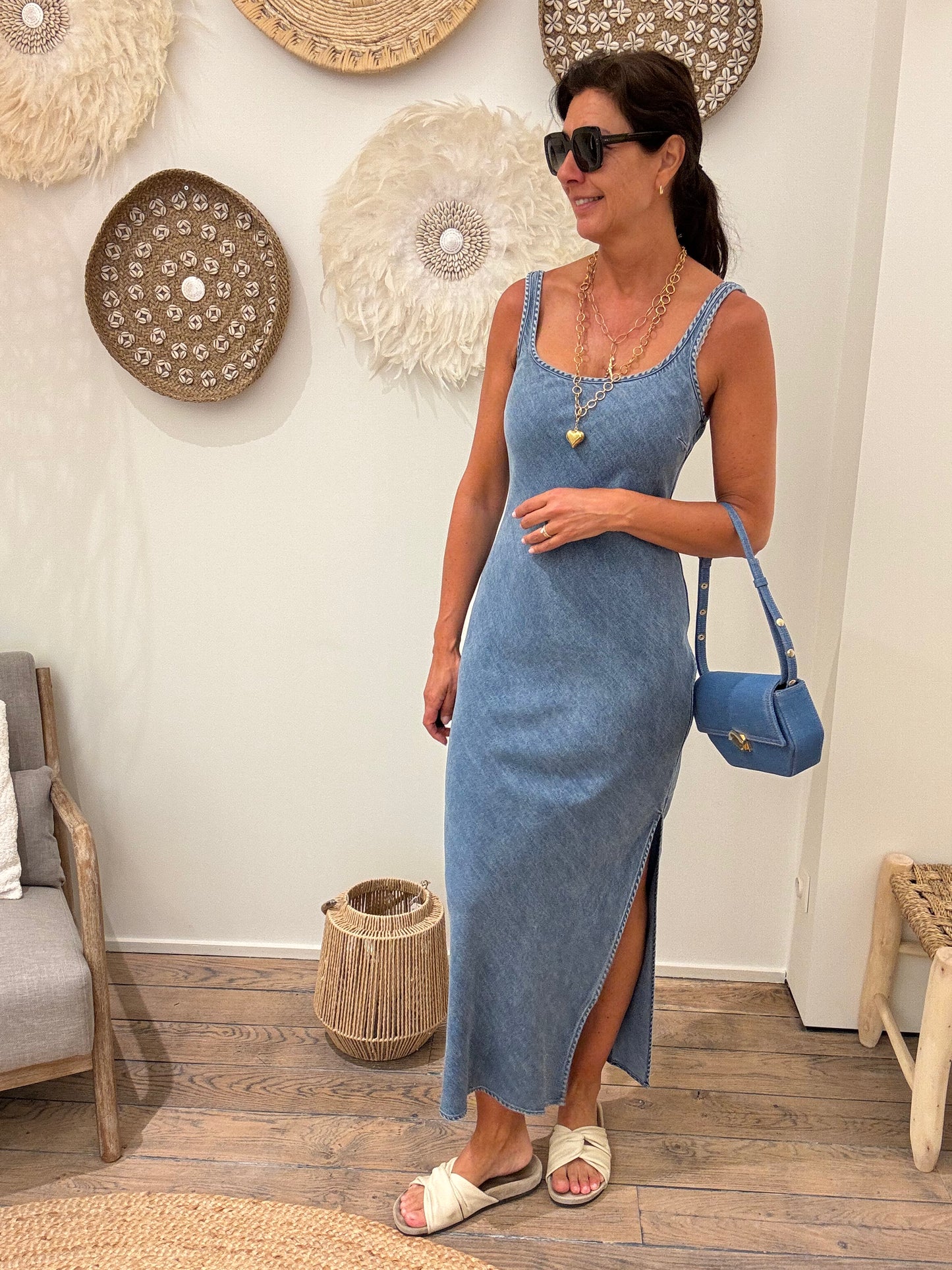 Samsoe Samsoe Jurk Sasunna Denim Blue