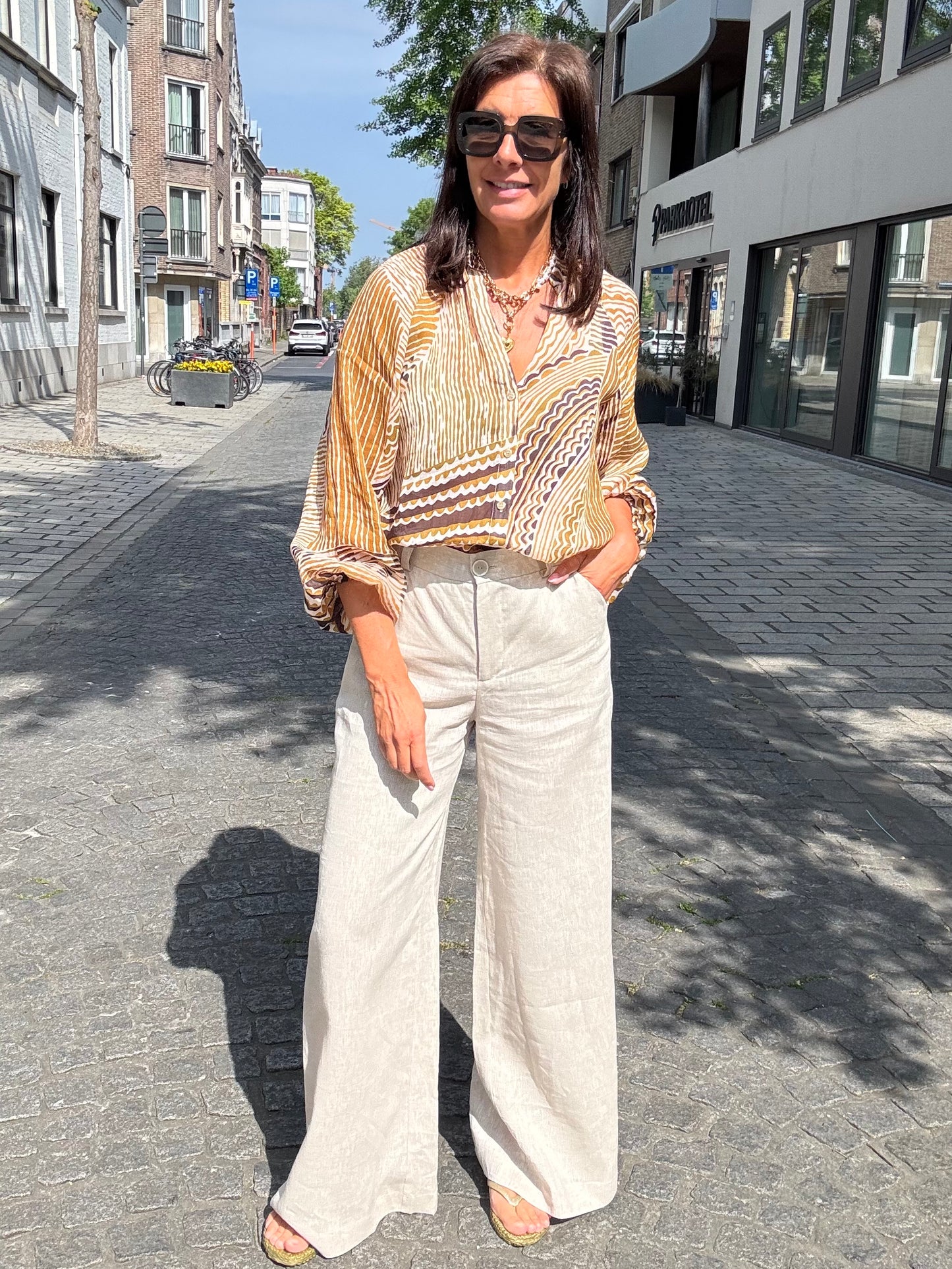 Re/Born Broek Lana Raw Linen