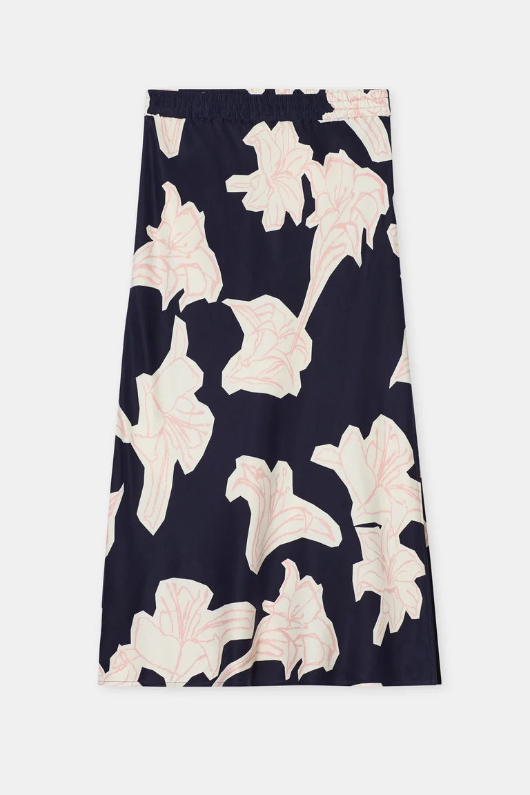 Closed Rok Bloemenprint Donker Blauw