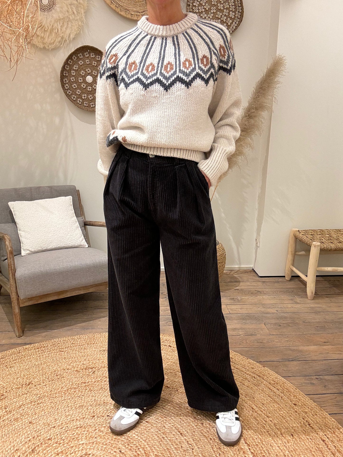 OUTLET The New Society Broek North Graphite Mist