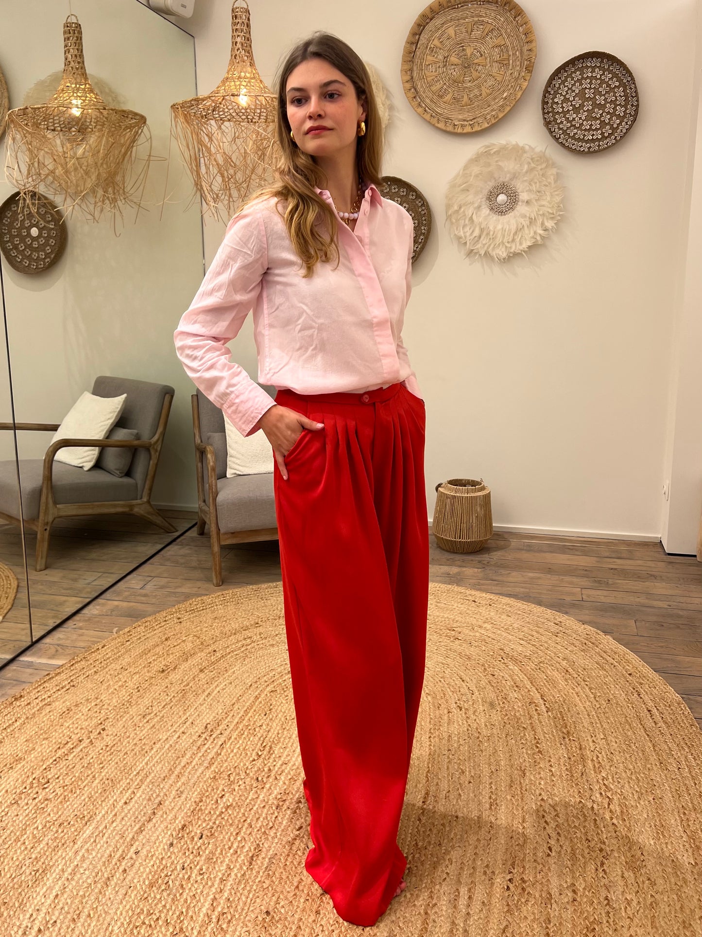 Gisèle The Label Broek Biarritz Red