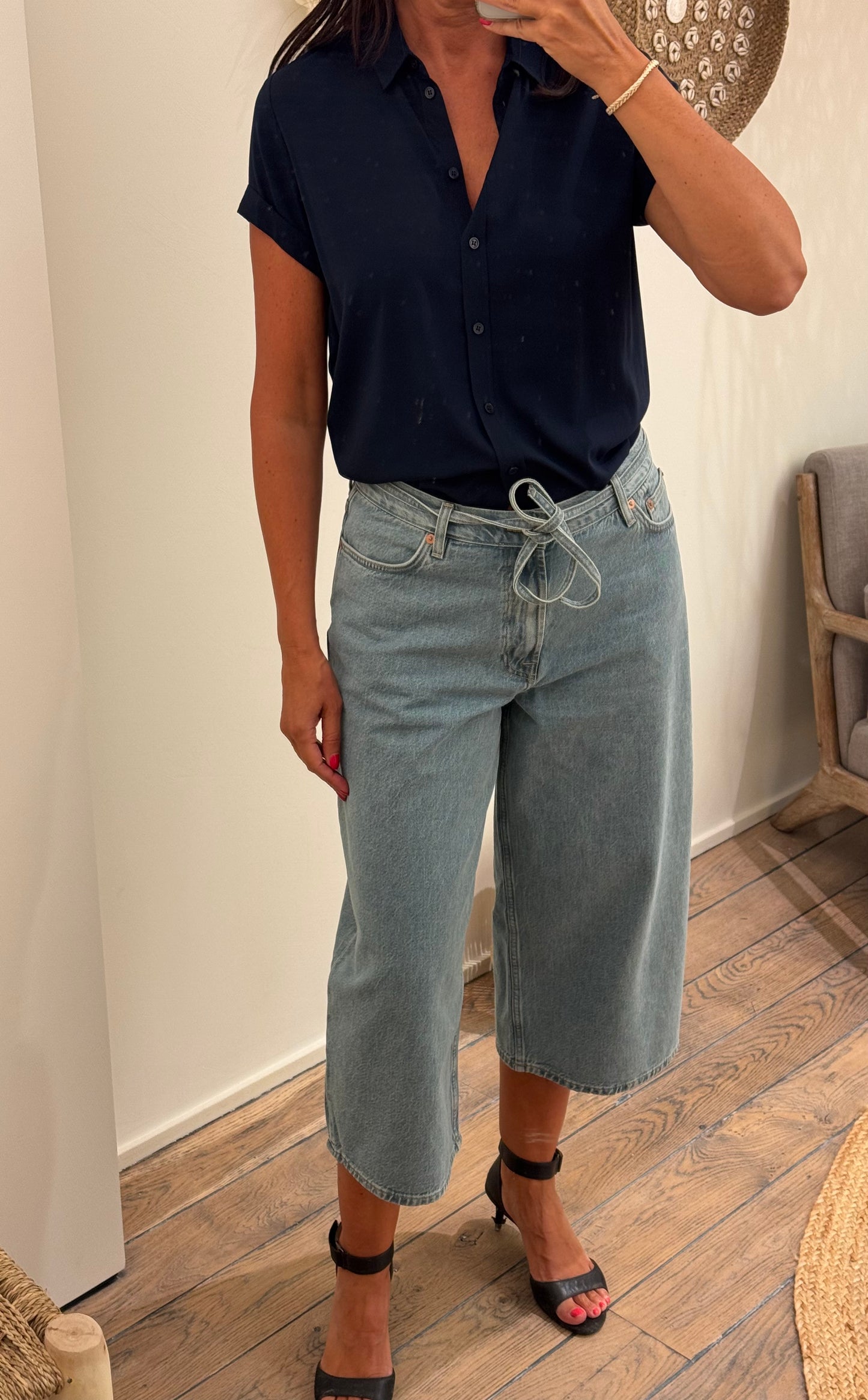 OUTLET Samsoe Samsoe Jeans Culotte Saharper Caribbean Blue