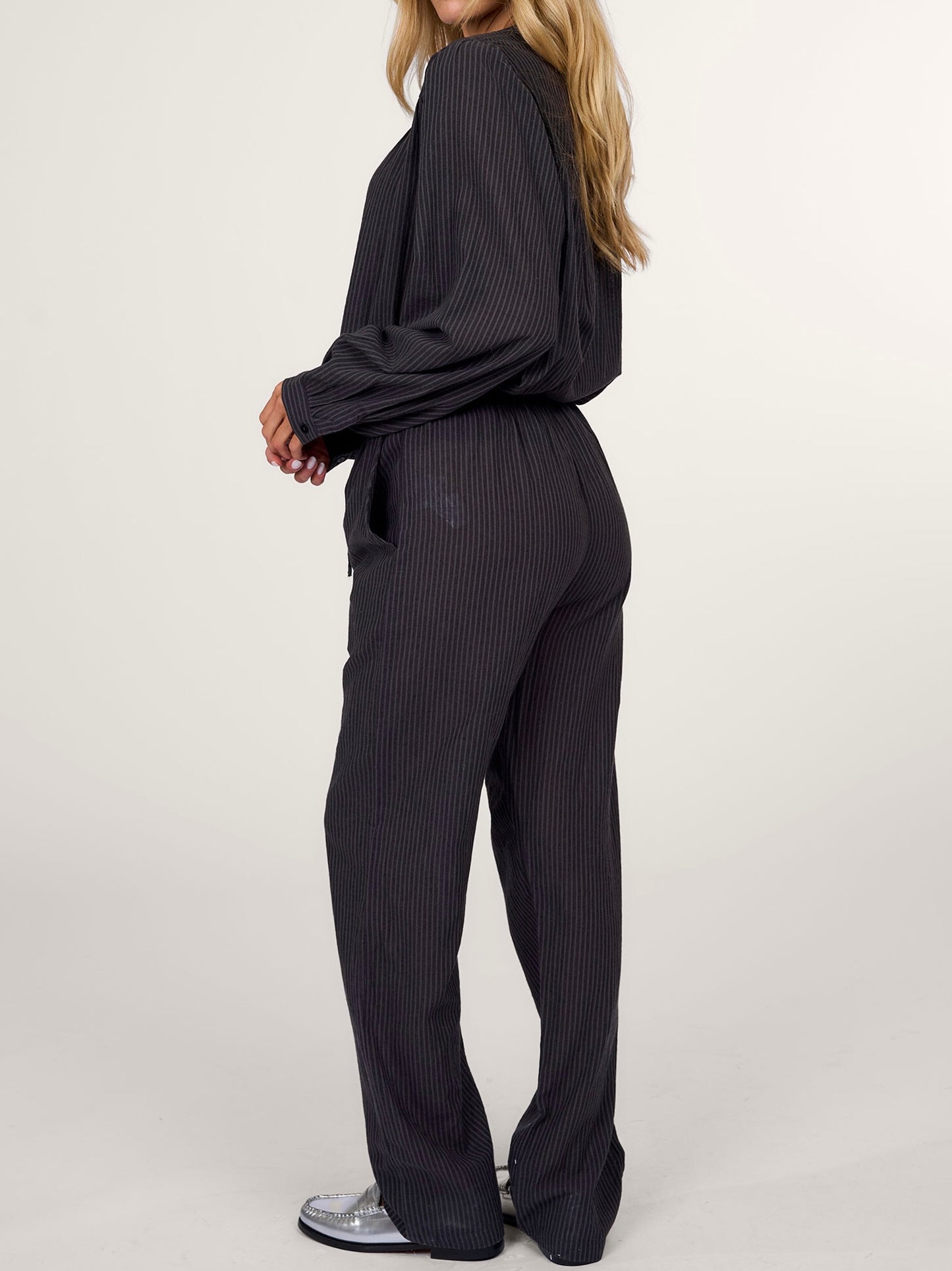 OUTLET Lolly's Laundry Broek Bill Washed Black
