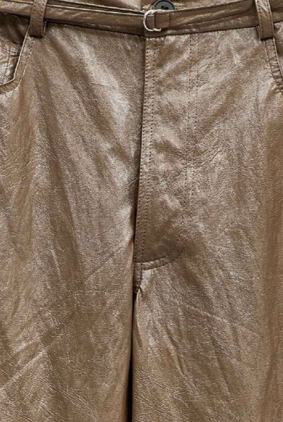 Eleh Broek Lederlook Verde Oliva