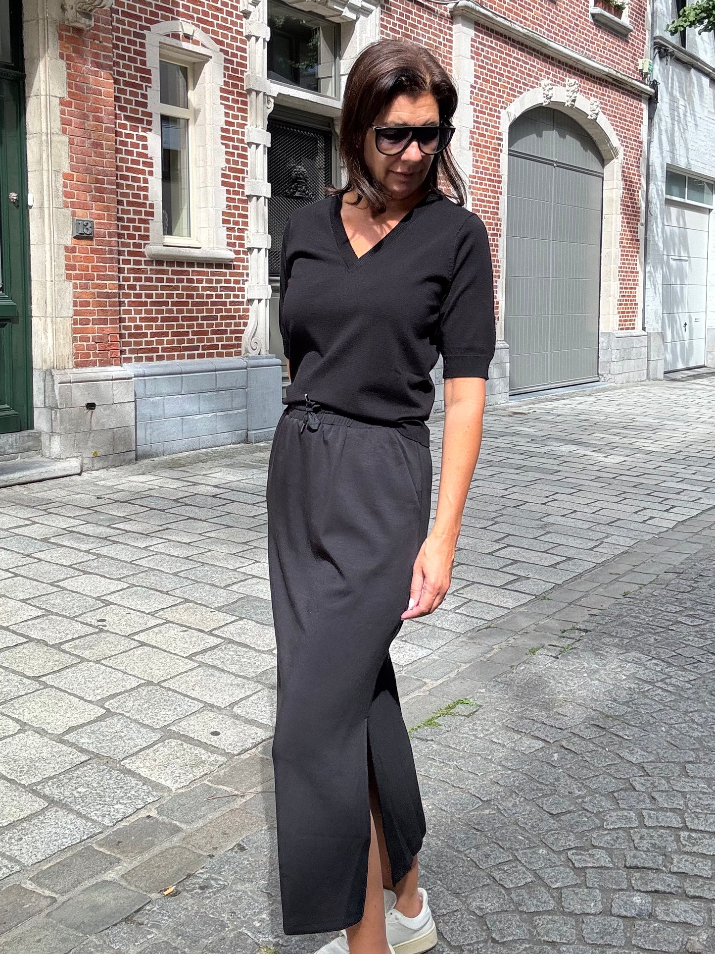 Peppercorn Rok Lang Dicette Zwart