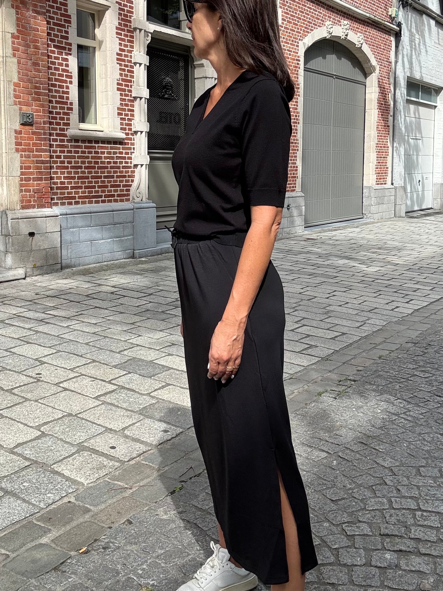 OUTLET Peppercorn Rok Lang Dicette Zwart