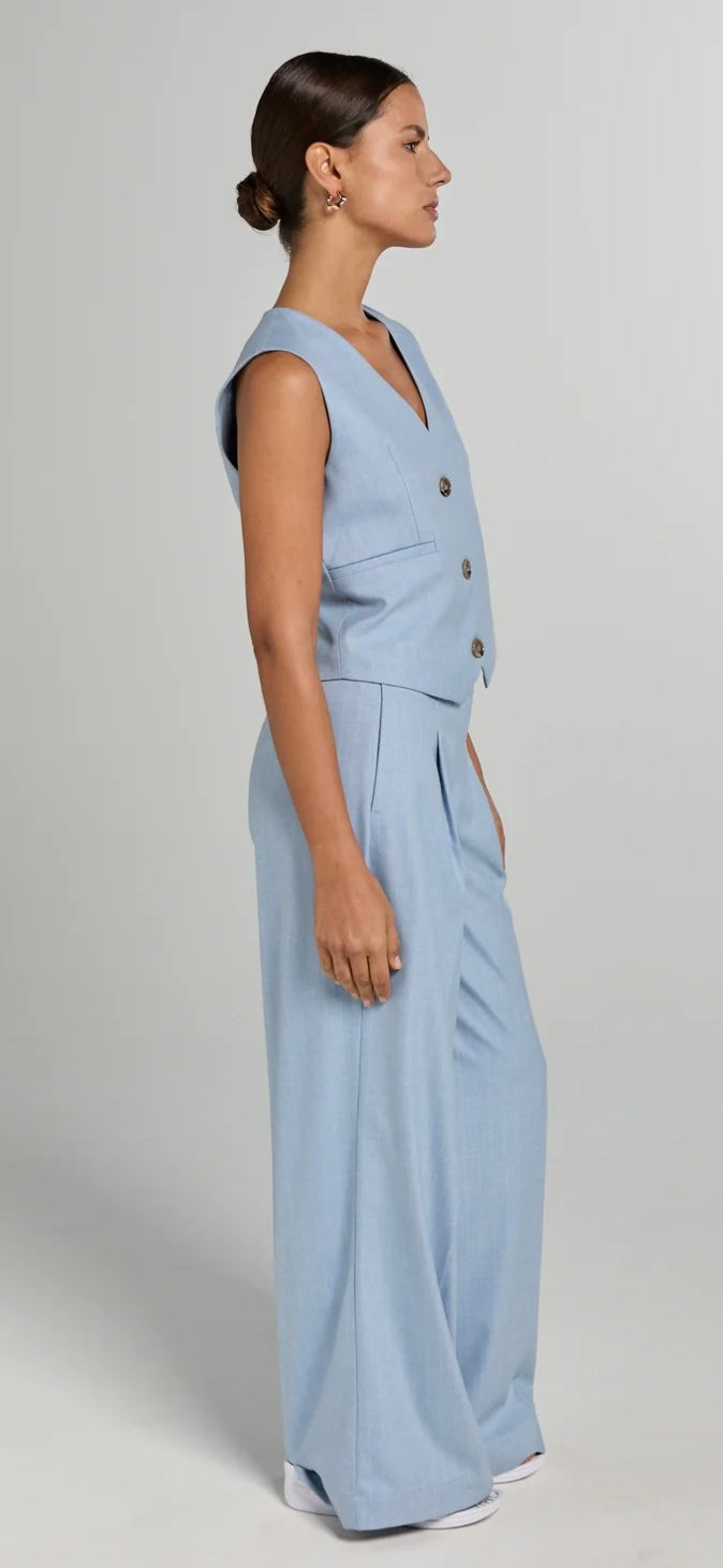 Liv The Label Broek Logan Light Blue Pin Stripe