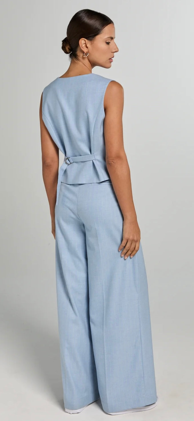 OUTLET Liv The Label Broek Logan Light Blue Pin Stripe