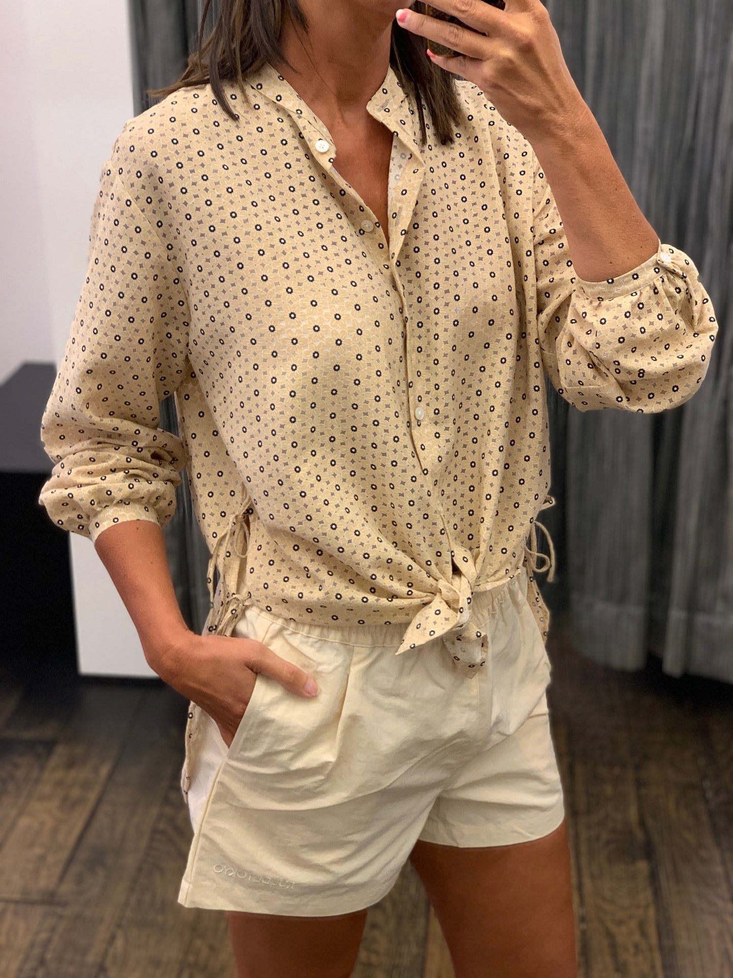 OUTLET Rue De Tokyo Bloes Susanne Melanie Printed Beige Flower