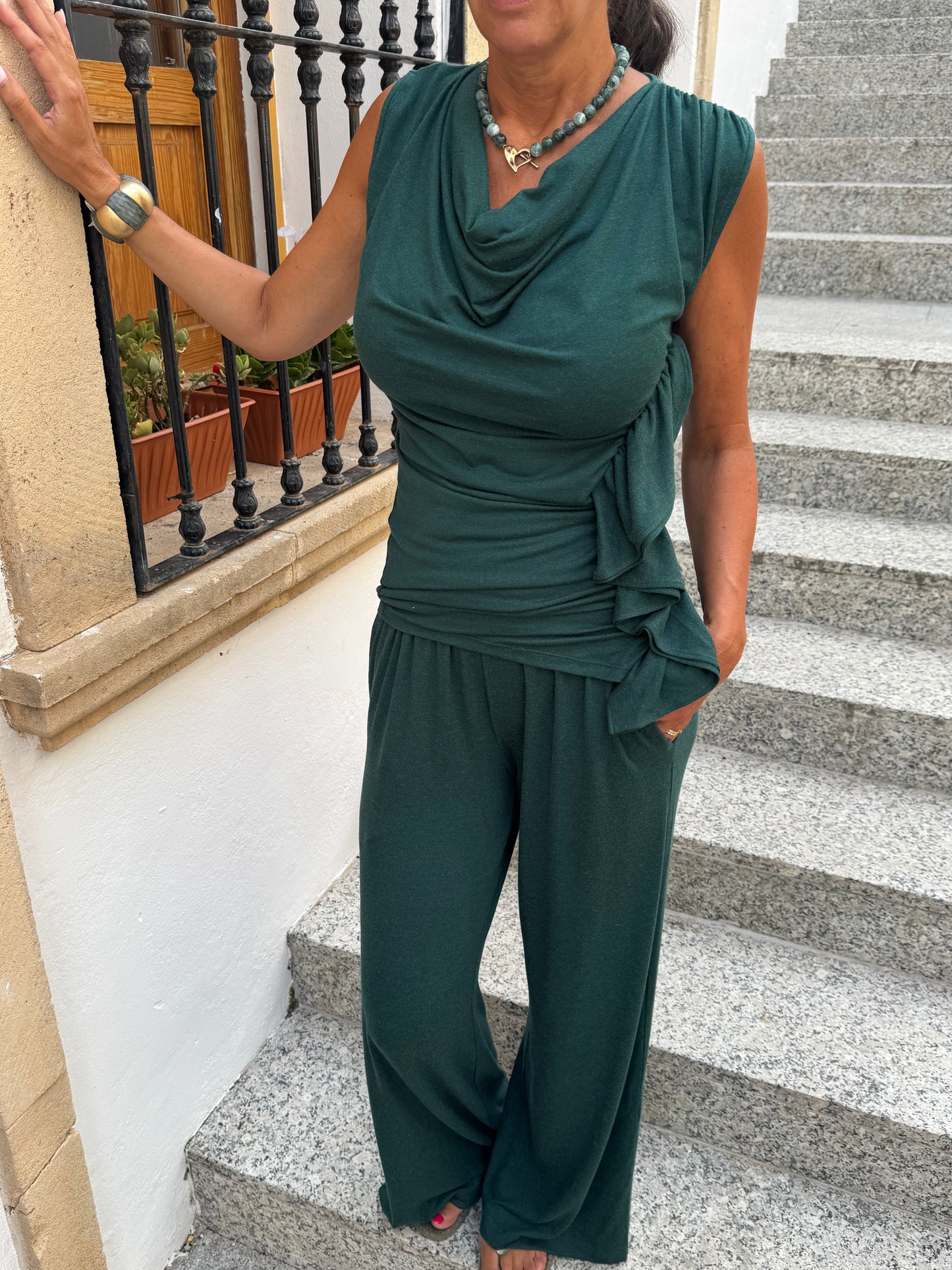 OUTLET Re/Born Broek Hazel Forest Green