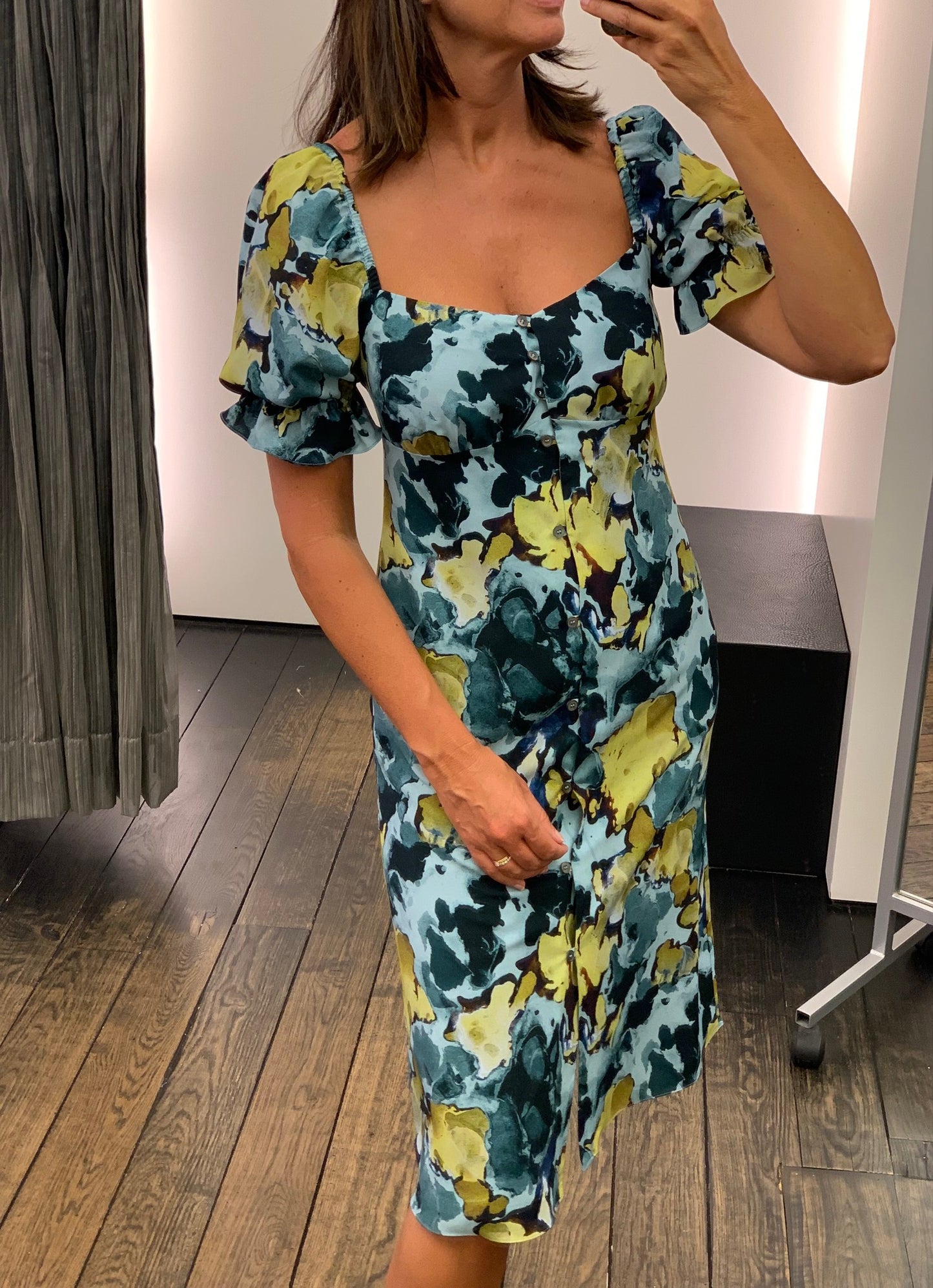 OUTLET Paul Smith Jurk met Pofmouw en Bloemenprint