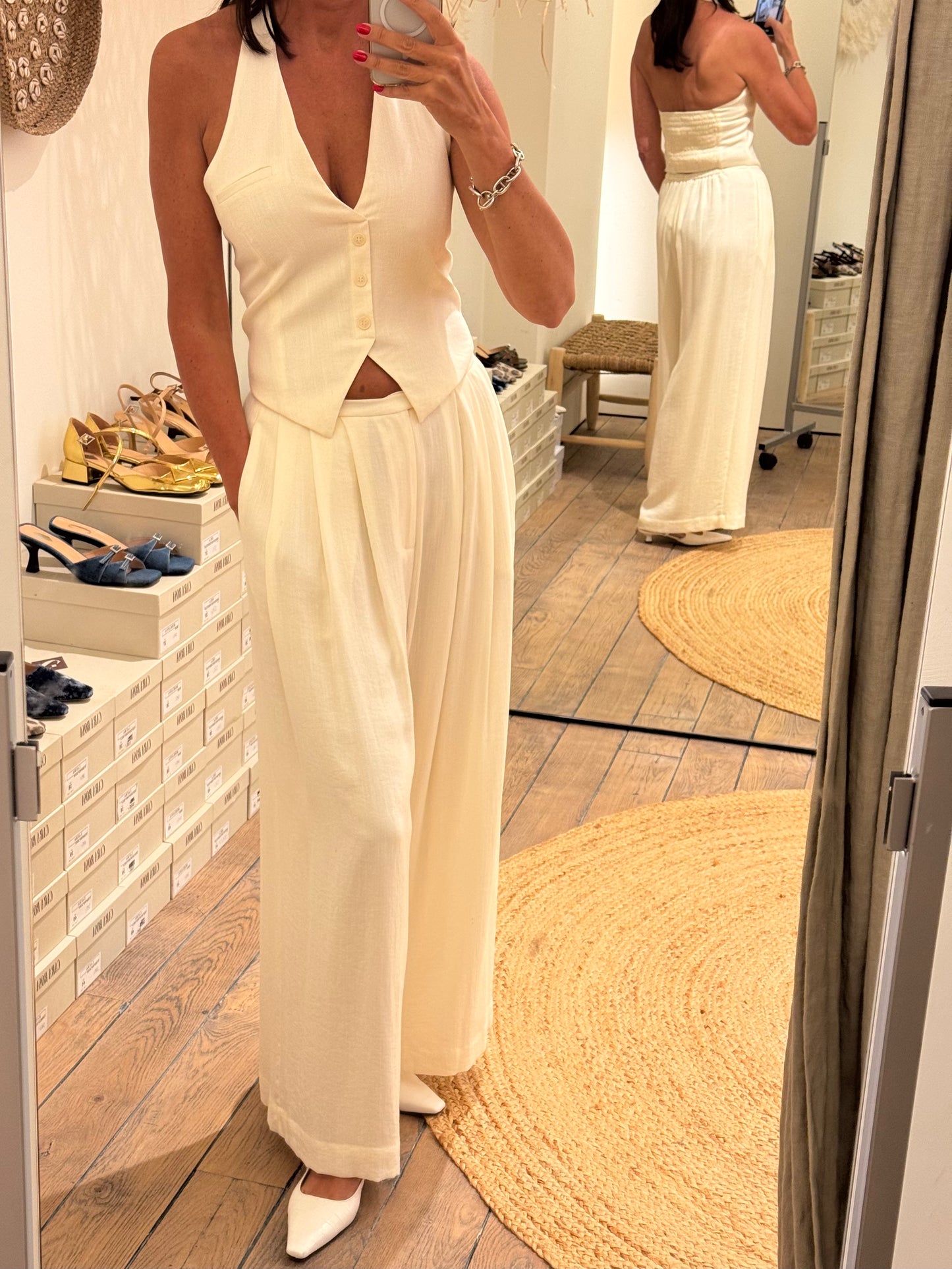 Eleh Broek Wijd Panna (Crème)