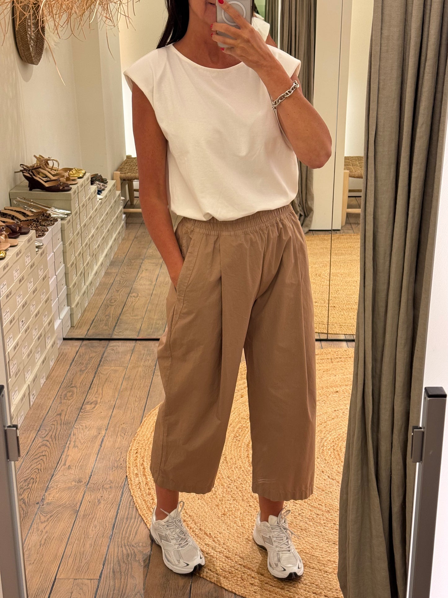 Rue de Tokyo Broek Pia Popeline Mocha