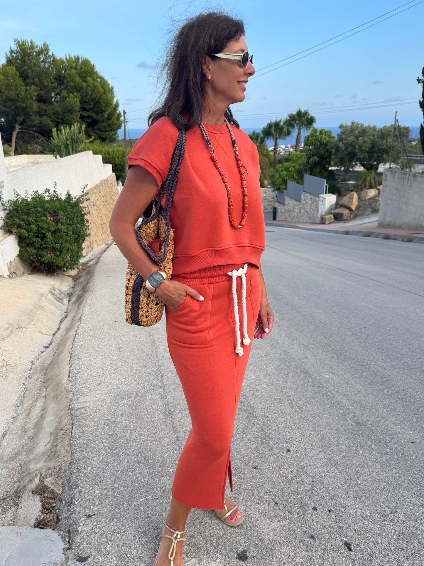Re/Born Sweater Justine Burnt Orange