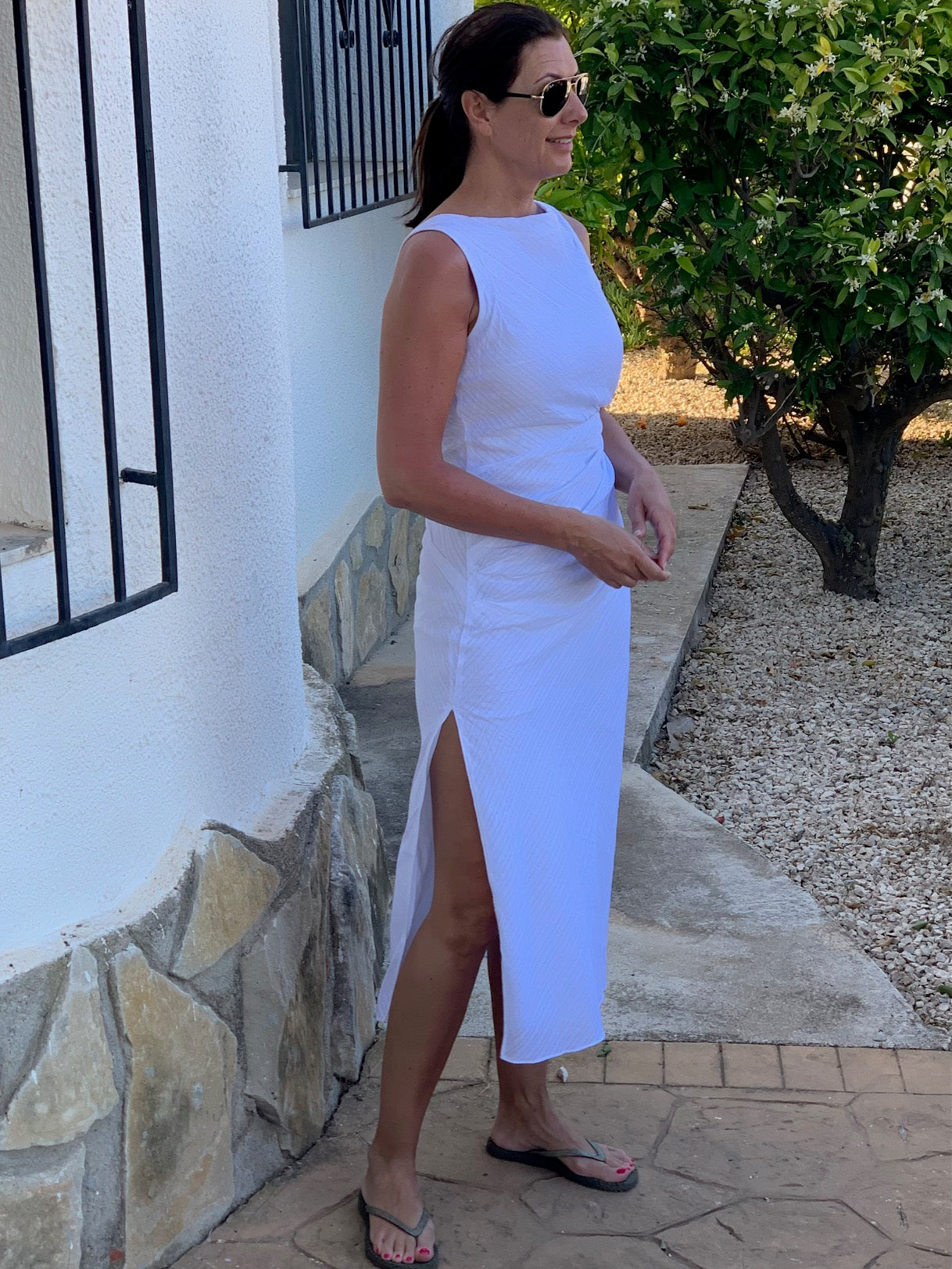 OUTLET Samsoe Samsoe Jurk Sahira White