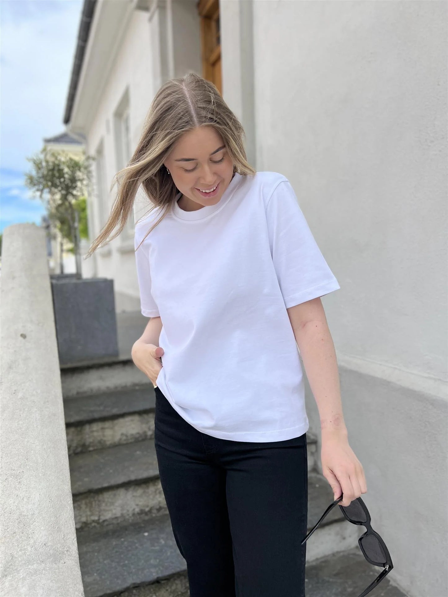 Camilla Pihl T-Shirt Elo Shoulder Pad White