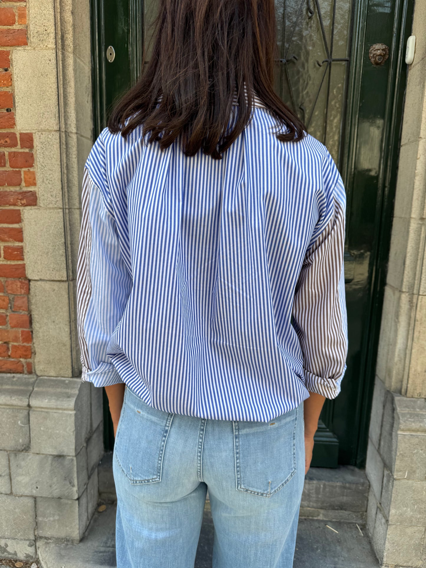 Rue de Tokyo Bloes Stella Multi-stripe Brown/ Light Blue / Blue / White