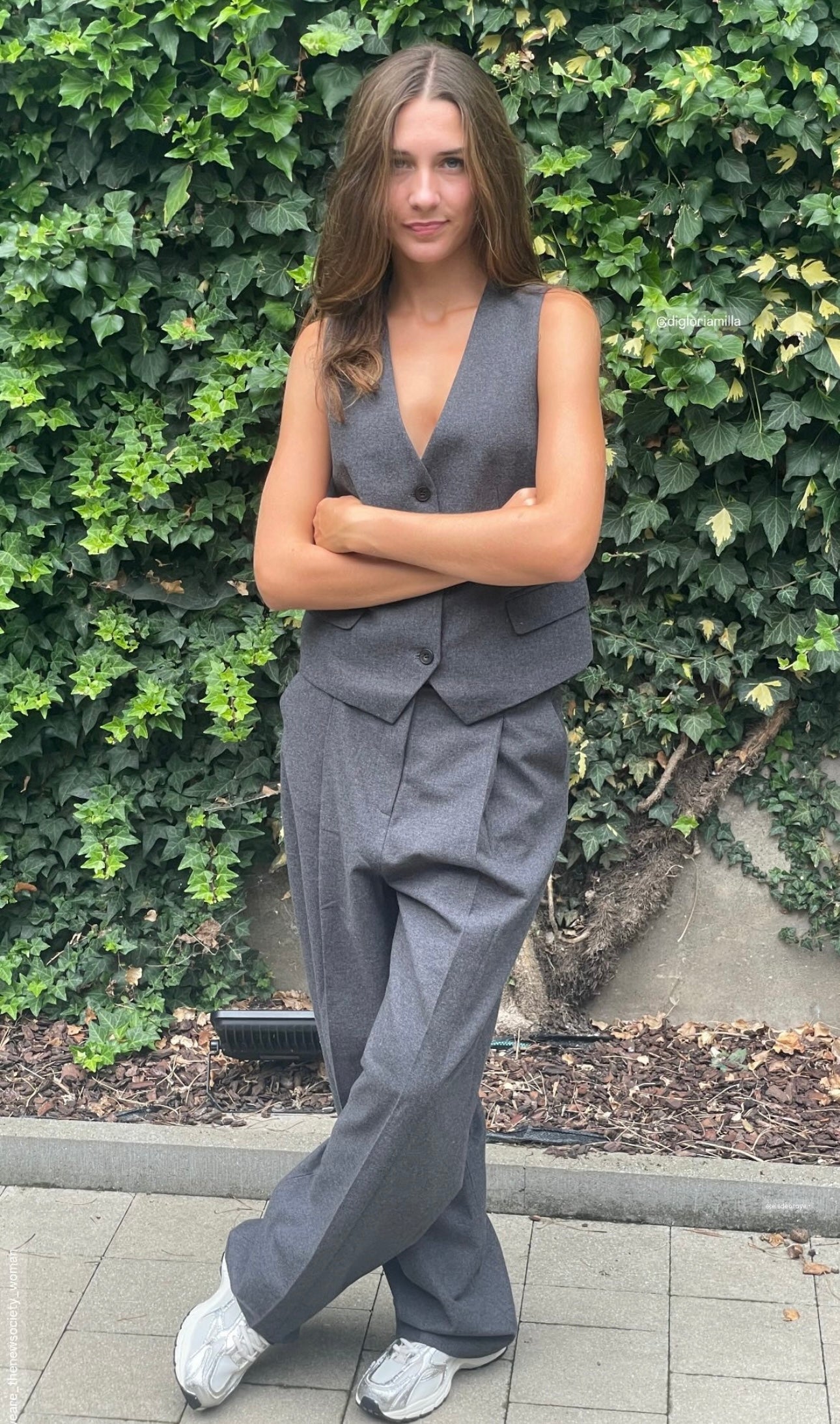 OUTLET The New Society Broek Brooklyn Graphite Mist