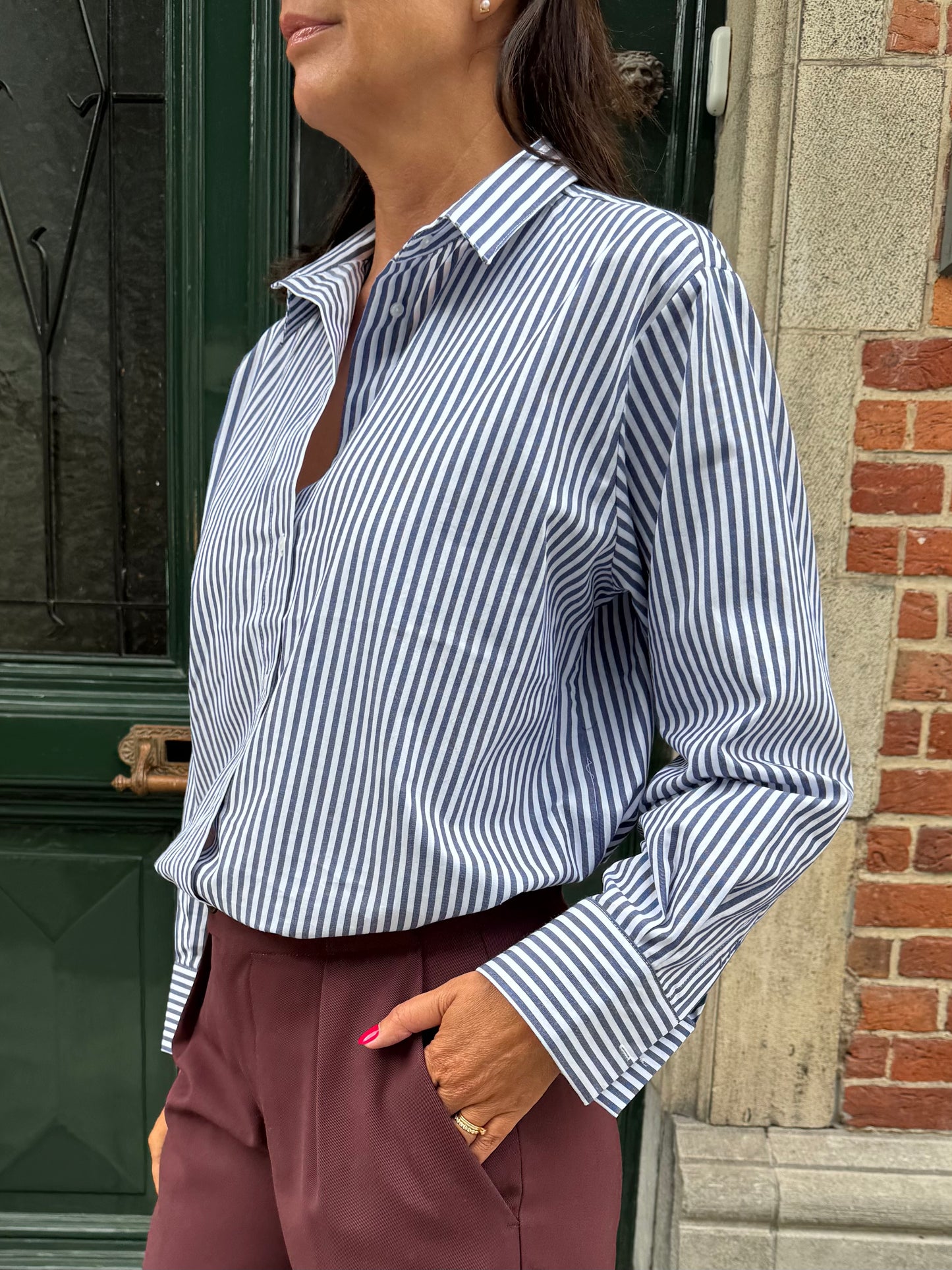 Liv The Label Bloes Elle Blue Striped