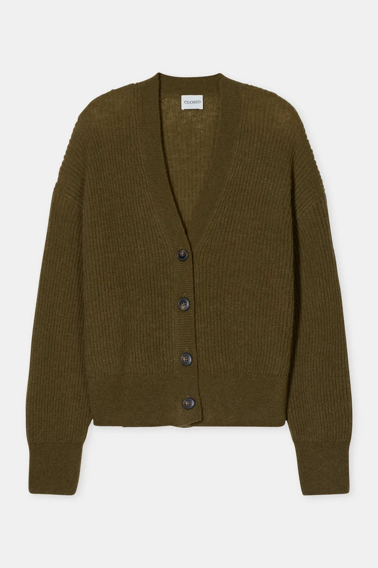 Closed Cardigan Alpaka Wol Deep Olive