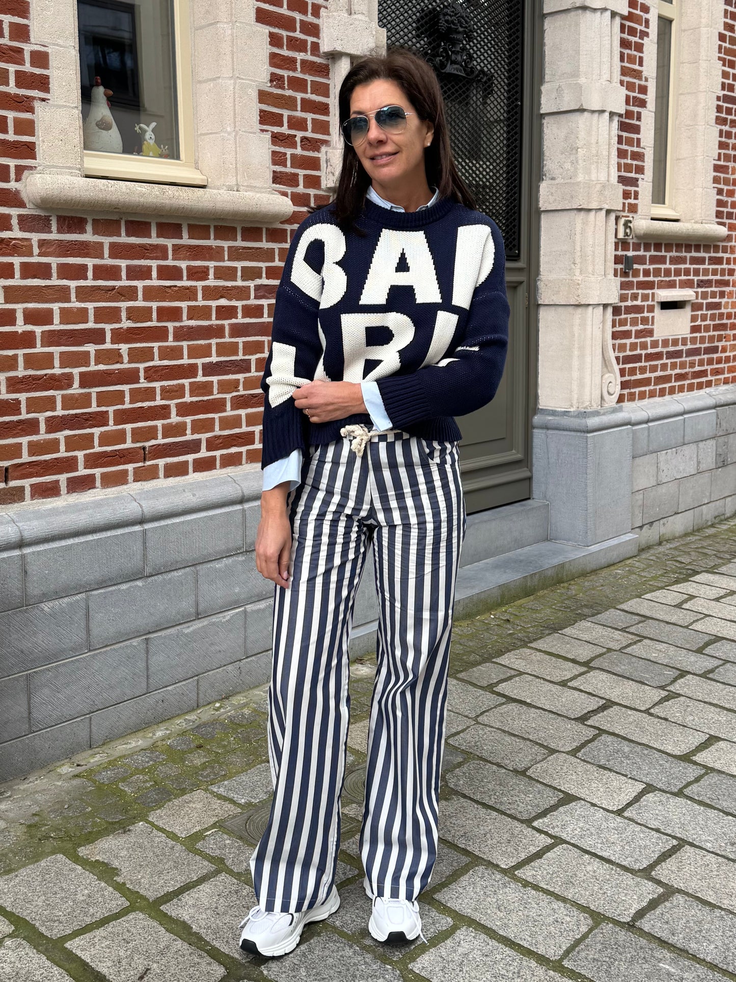 Bad Habits Broek Louisa Stripes Blue
