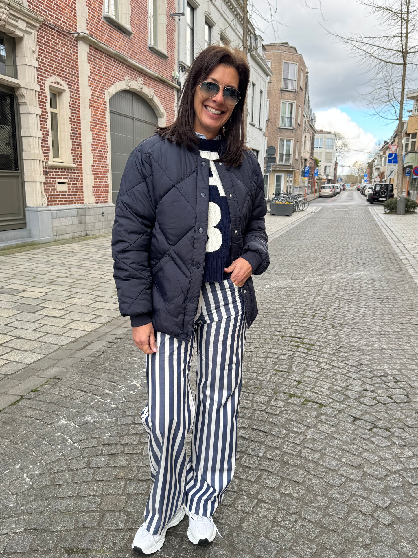 Bad Habits Broek Louisa Stripes Blue