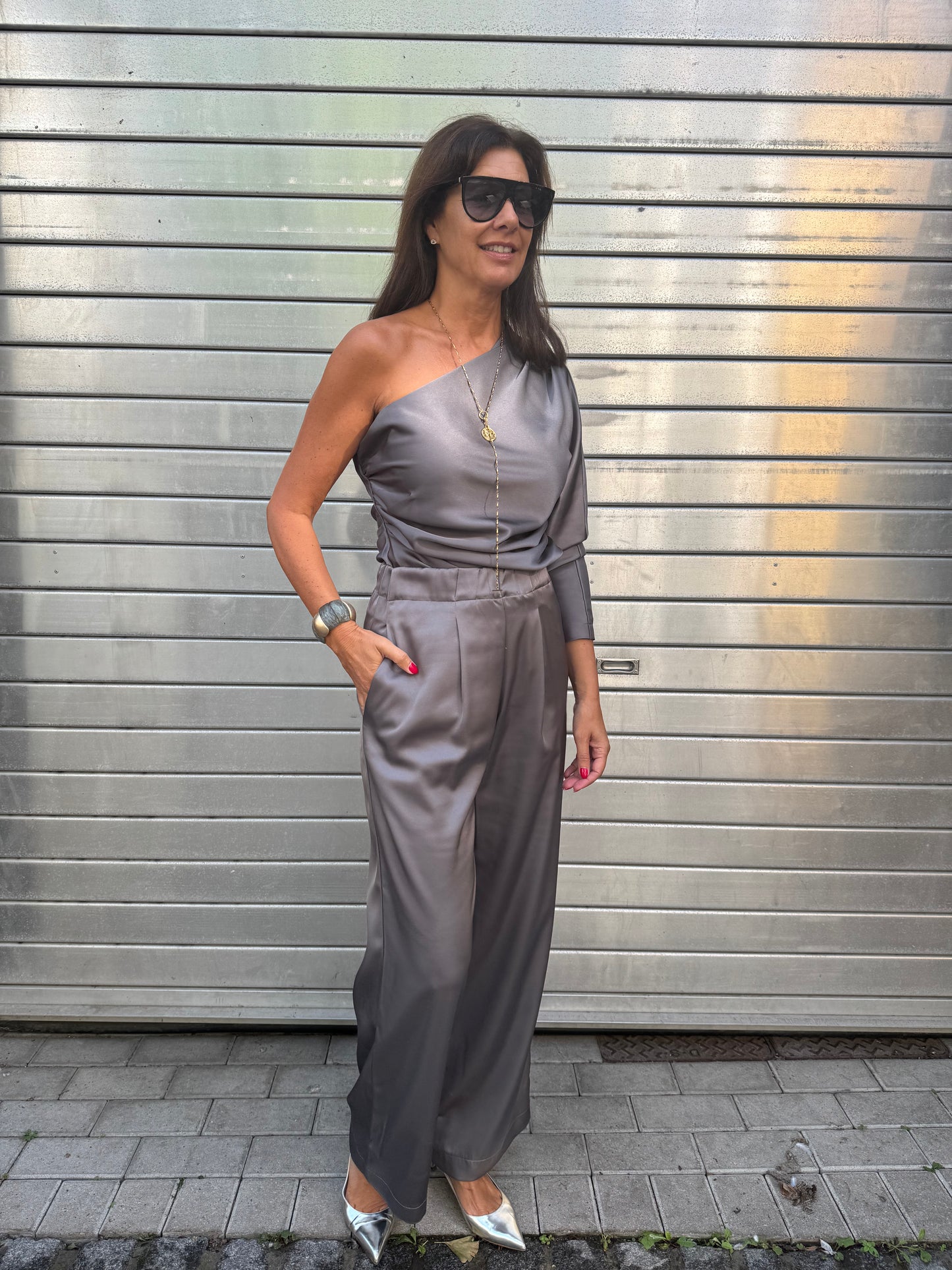 Bad Habits Broek Giulia Silver