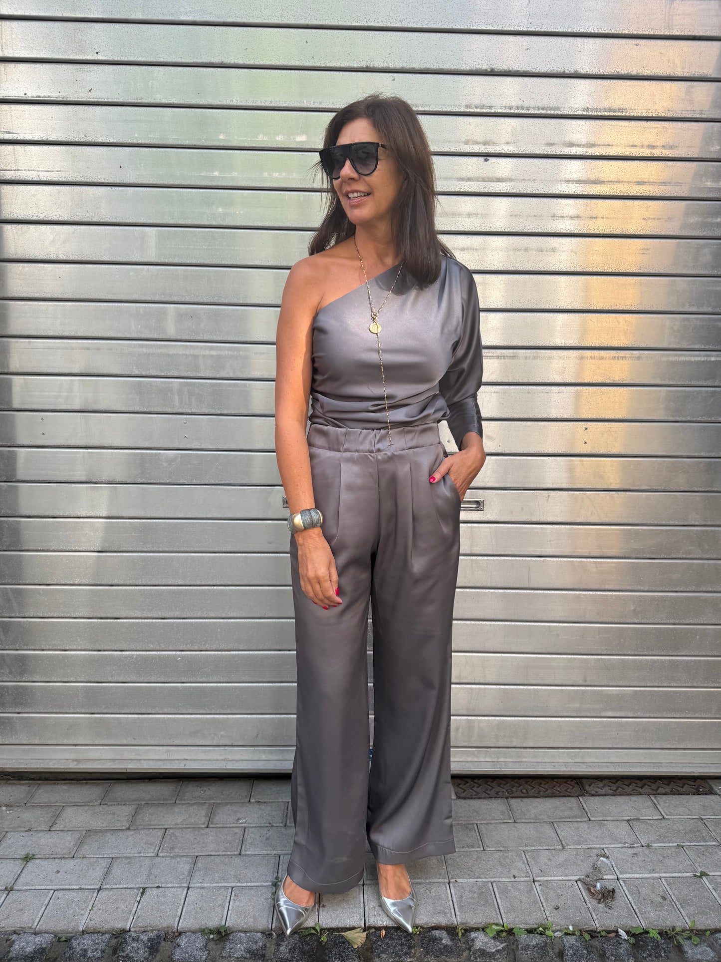 Bad Habits Broek Giulia Silver