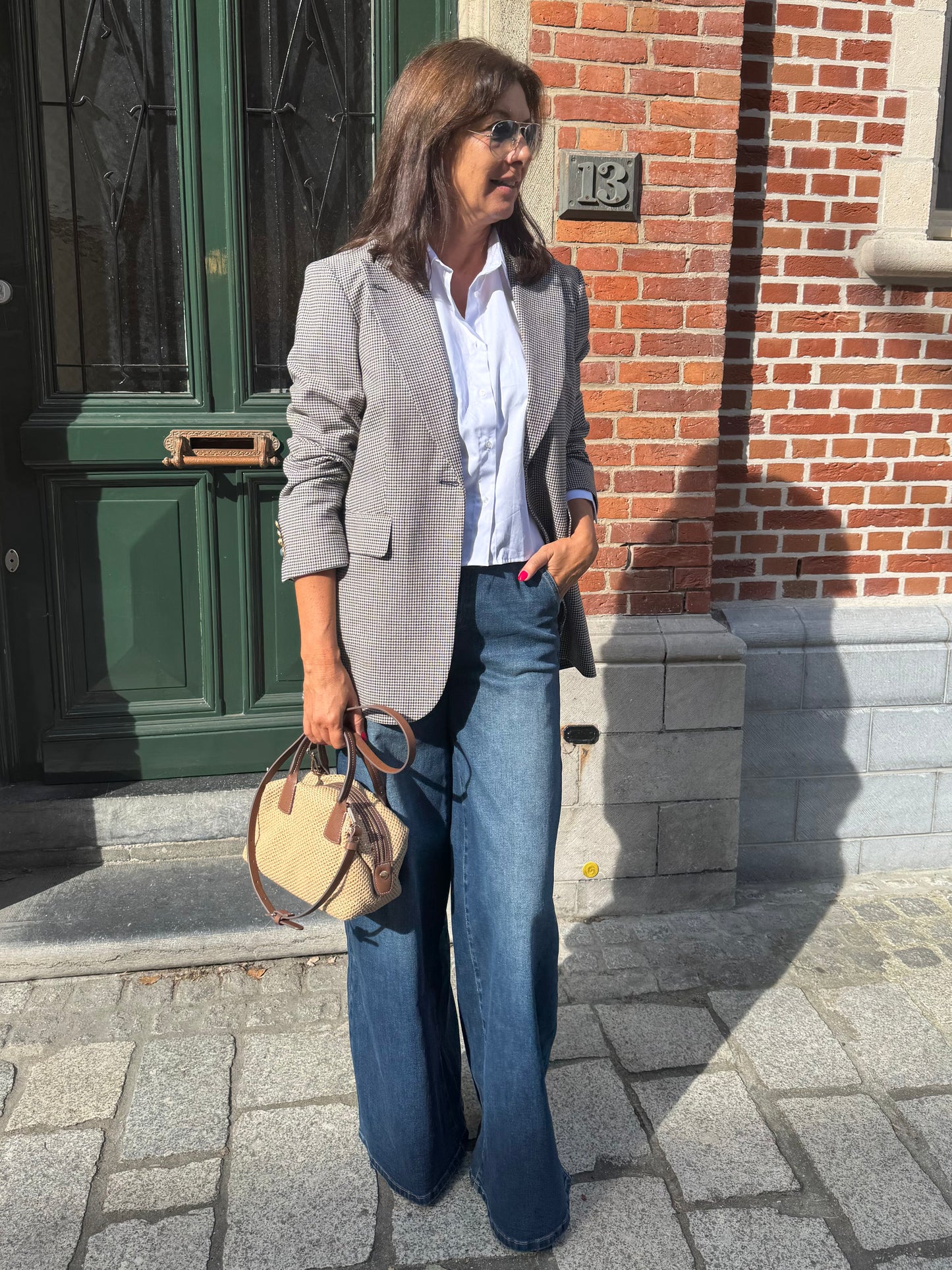 Janice Blazer Hank Beige Check