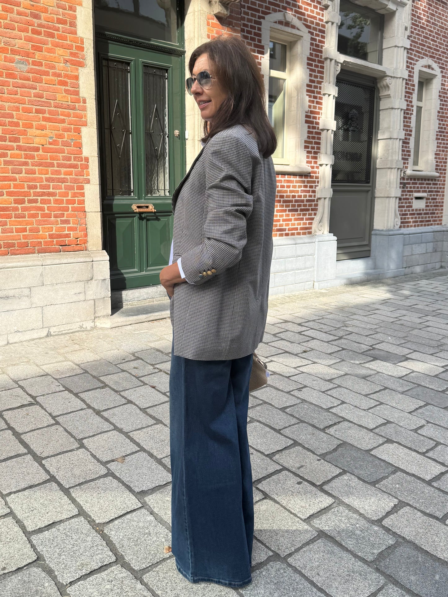 Janice Blazer Hank Beige Check