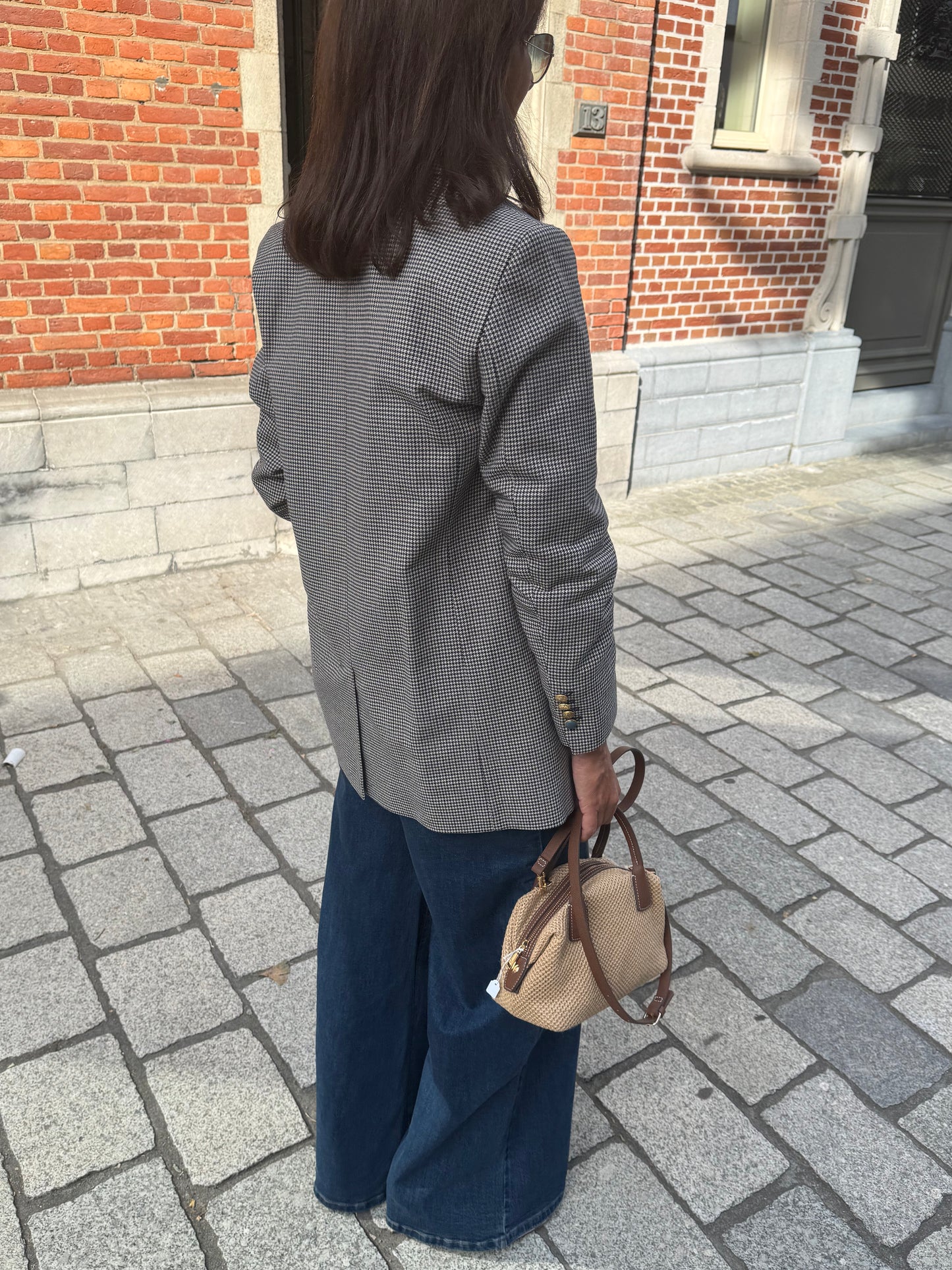 Janice Blazer Hank Beige Check