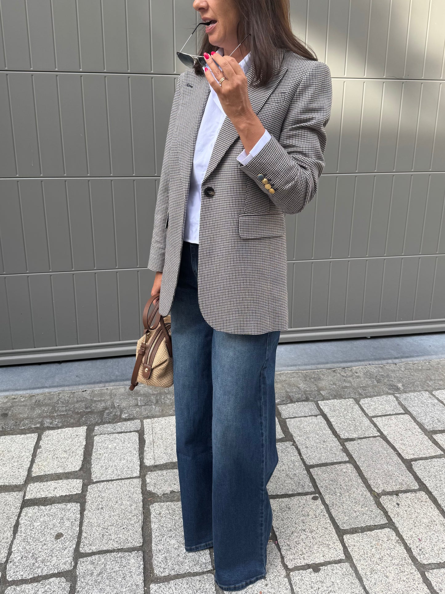 Janice Blazer Hank Beige Check