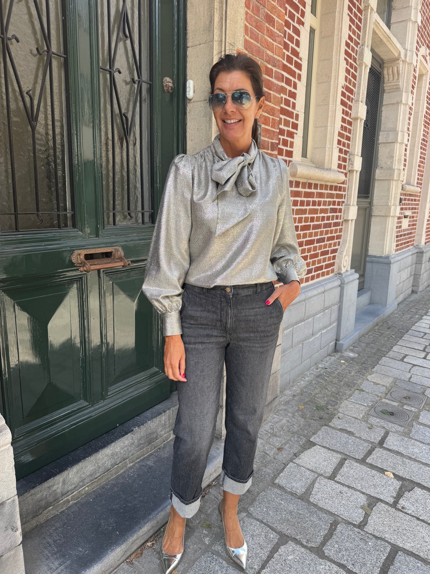 19.70 Jeans Grijs met Omslag