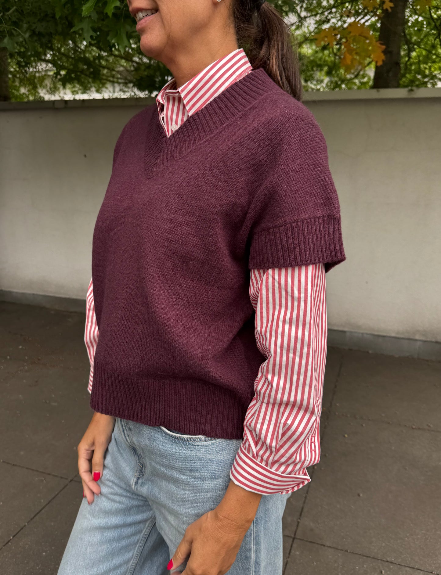 Rue de Tokyo Pull Kyro Merino Cashmere Aubergine