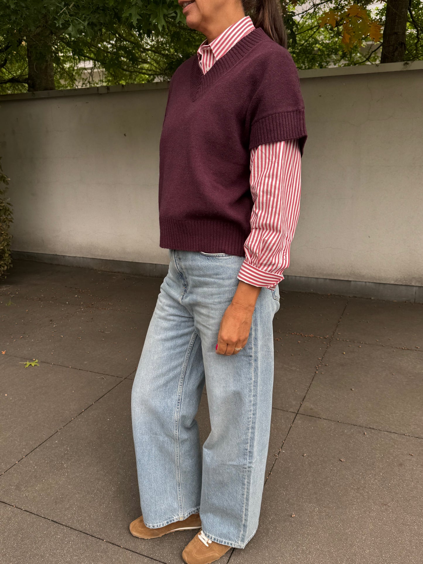 Rue de Tokyo Pull Kyro Merino Cashmere Aubergine