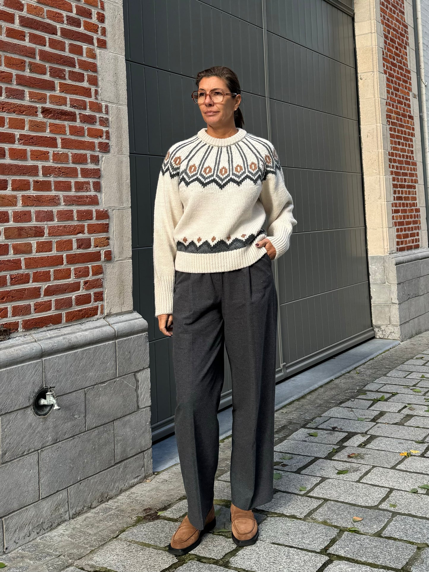 OUTLET The New Society Broek Brooklyn Graphite Mist