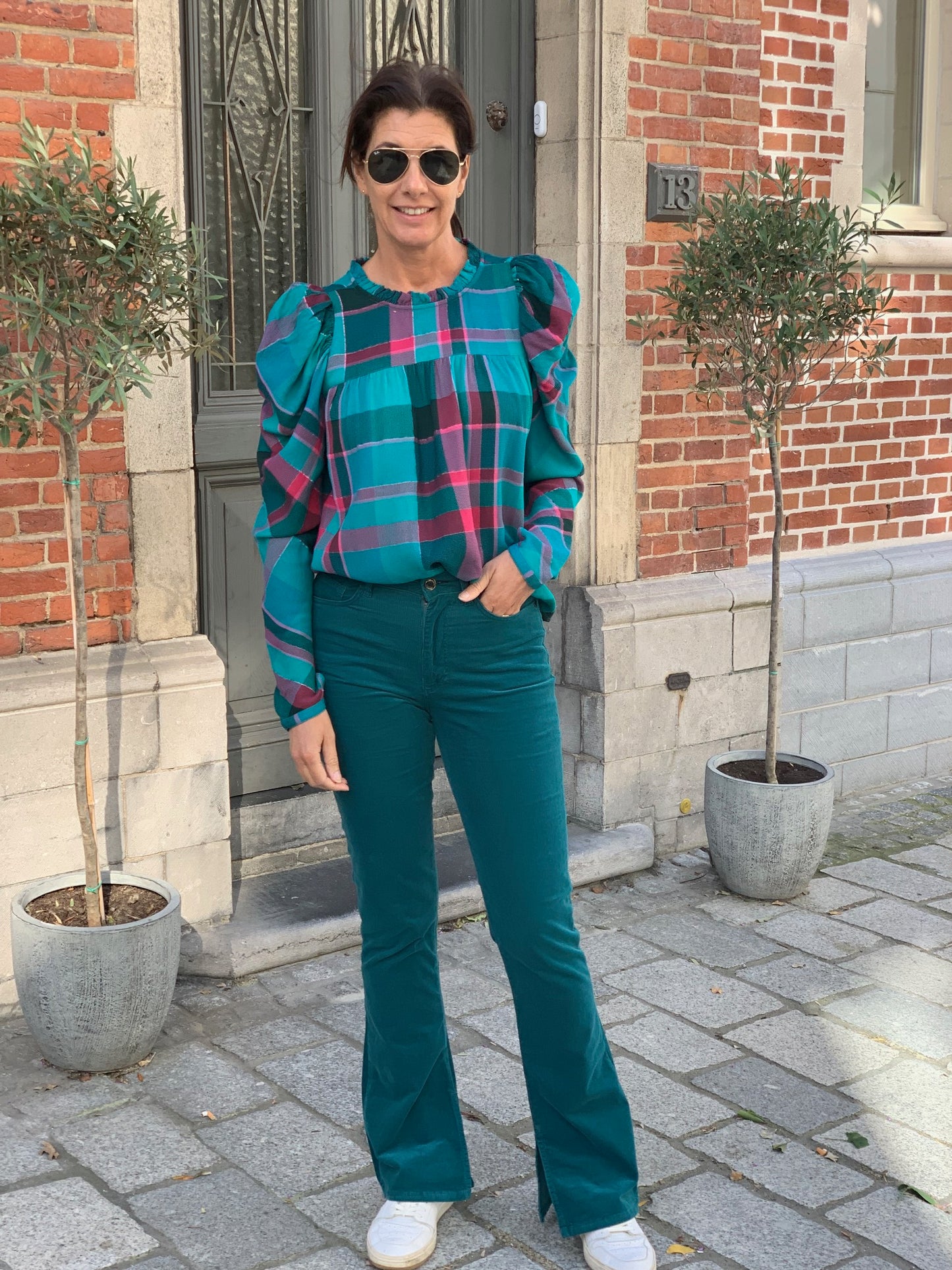 OUTLET Fabienne Chapot Broek Pleuni Keep it Teal